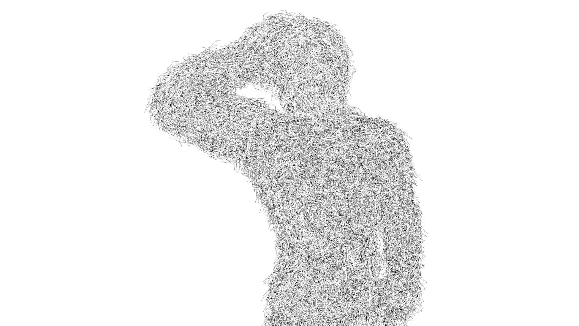 Human Topiary Garden Sculptures 3D model_7