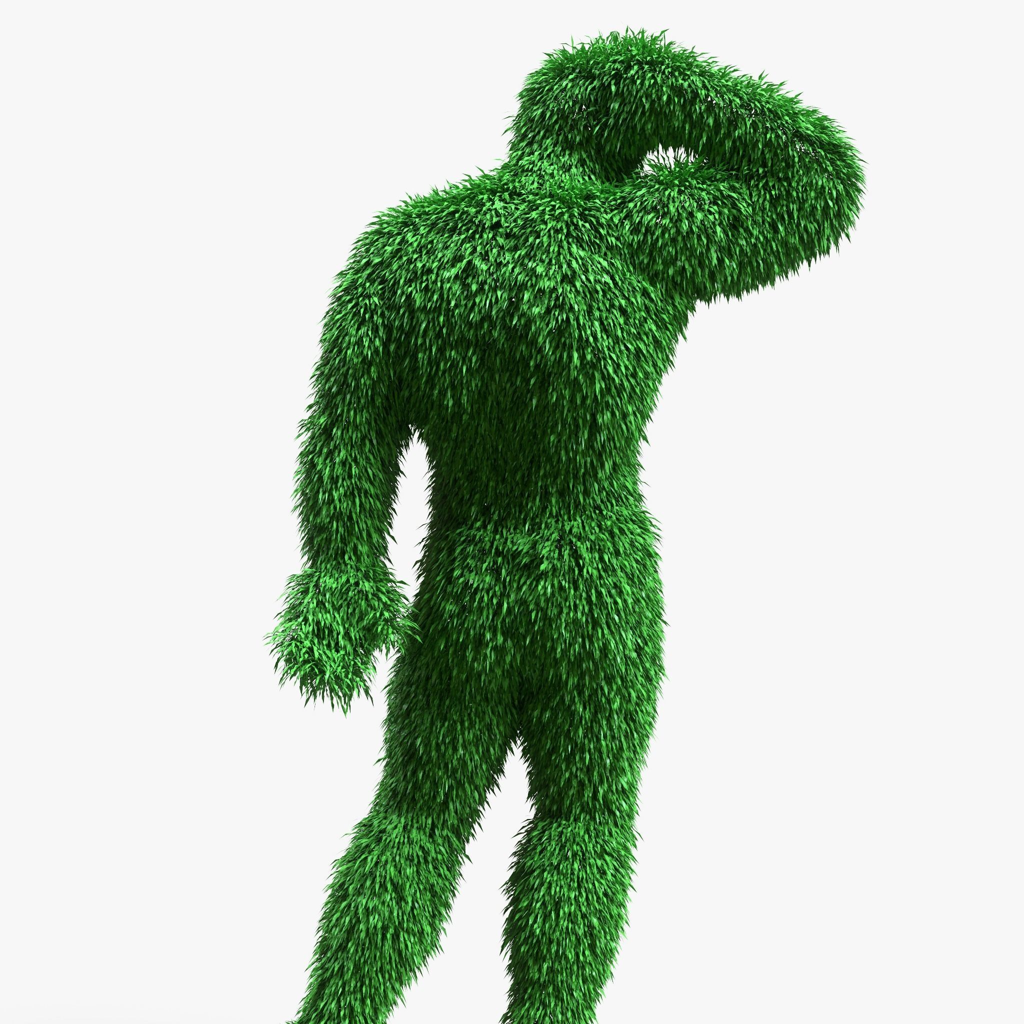 Human Topiary Garden Sculptures 3D model_3
