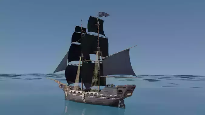 Pirate Ship PBR game ready
