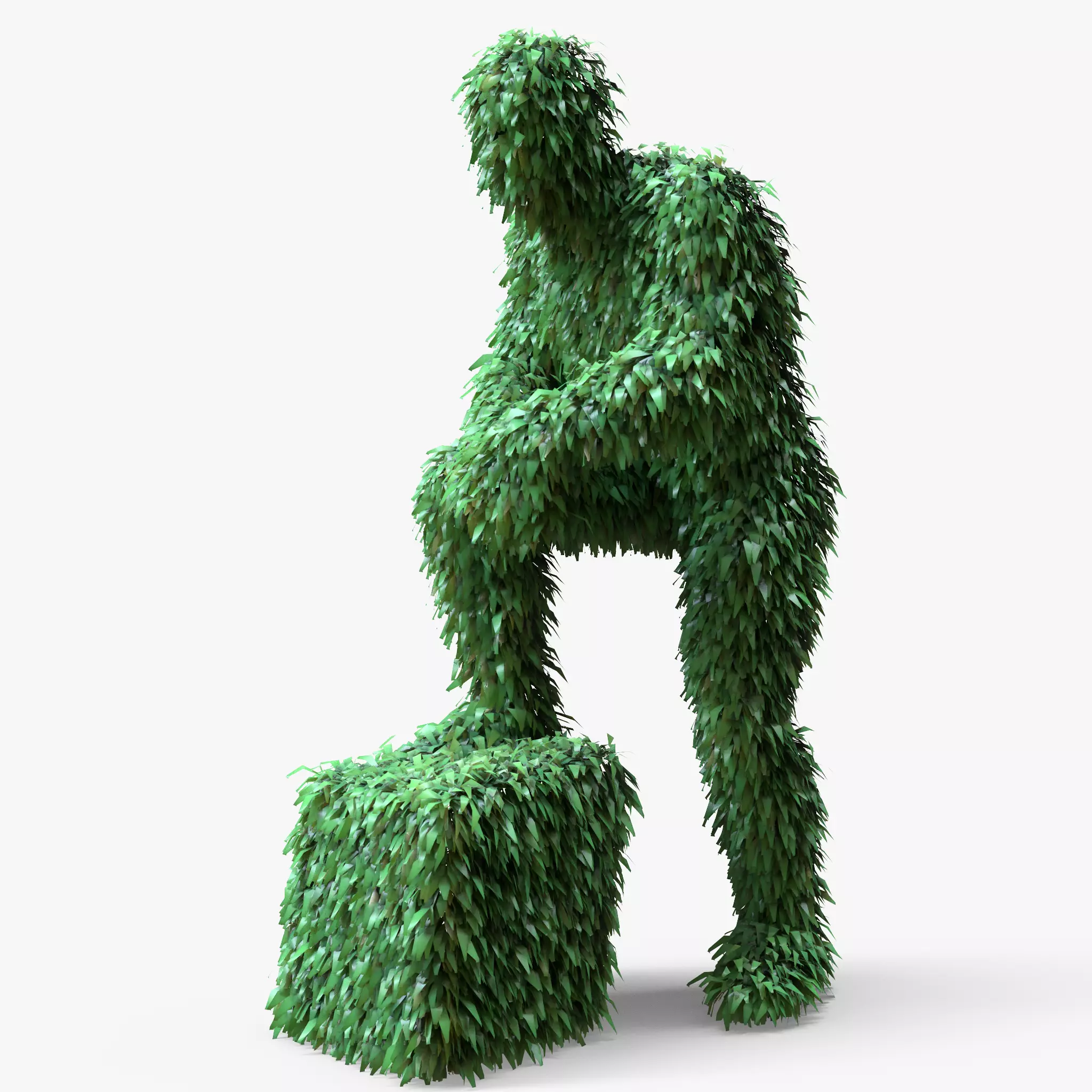 Human Topiary Garden Sculptures  3D model_0