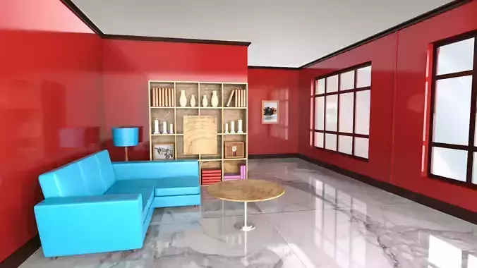Room Interior Model Lowpoly Assets
