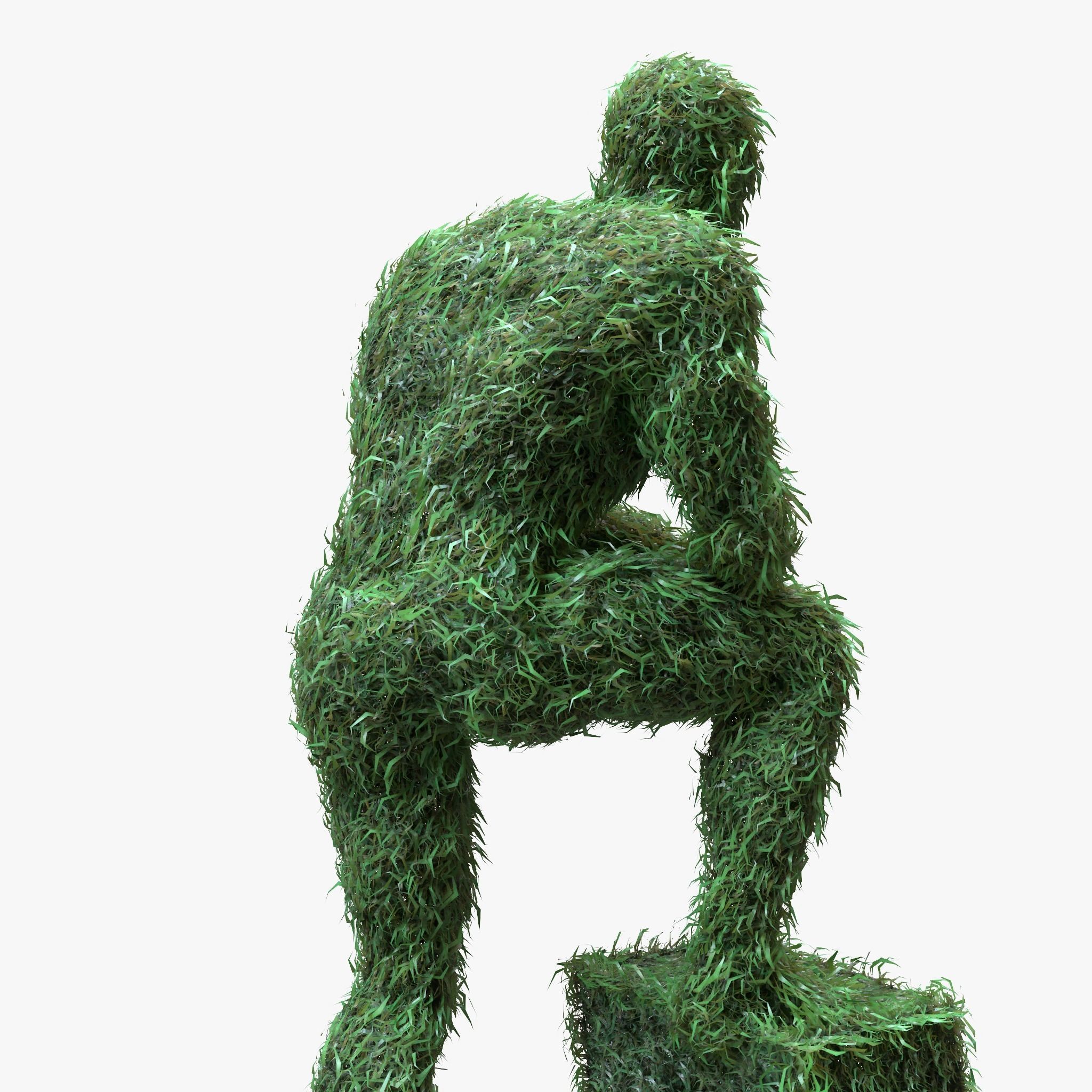 Human Topiary Garden Sculptures 3D model_1