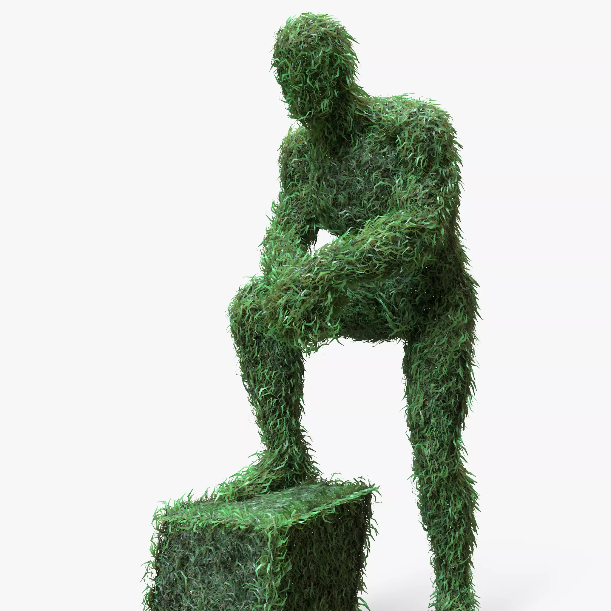 Human Topiary Garden Sculptures 3D model_0