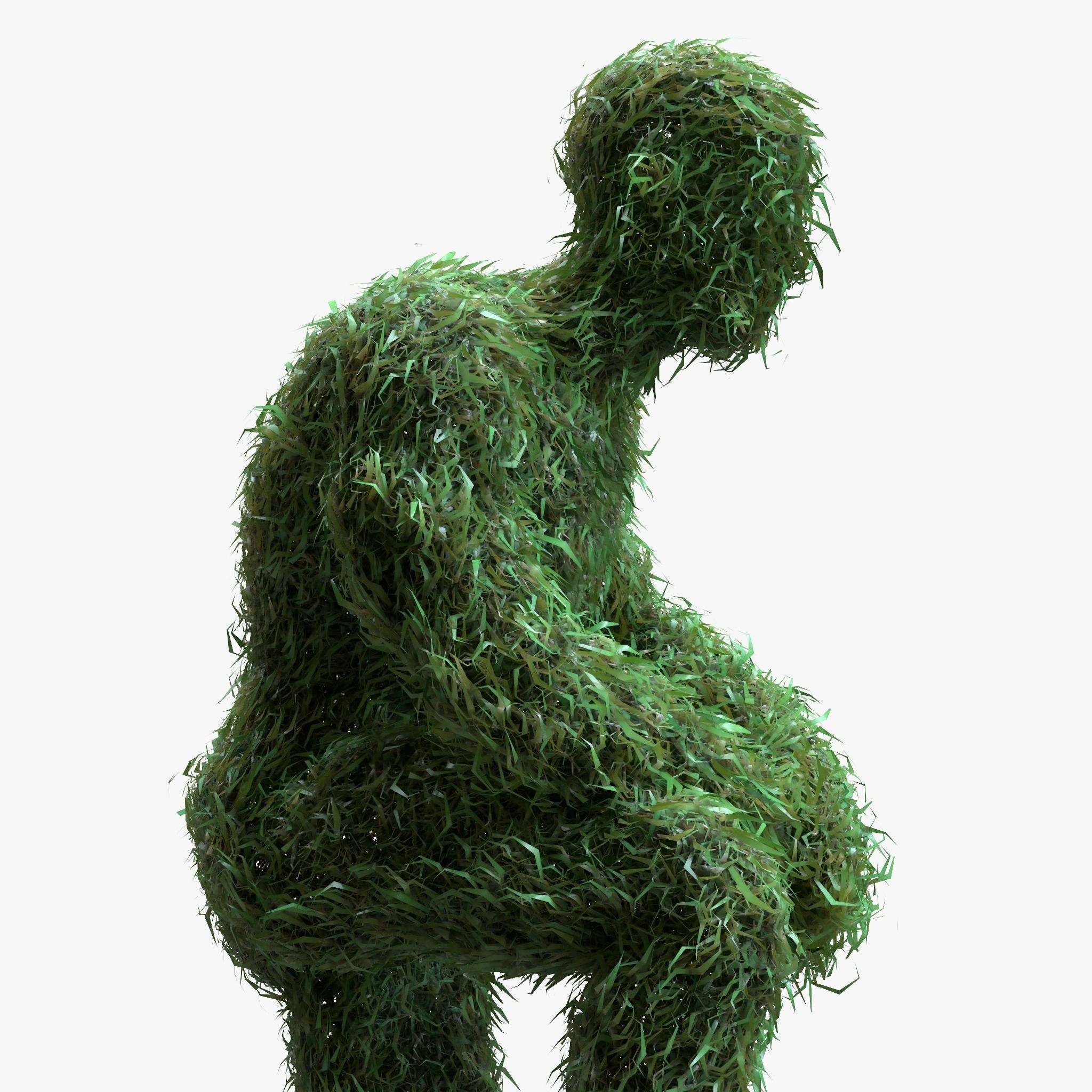 Human Topiary Garden Sculptures 3D model_4