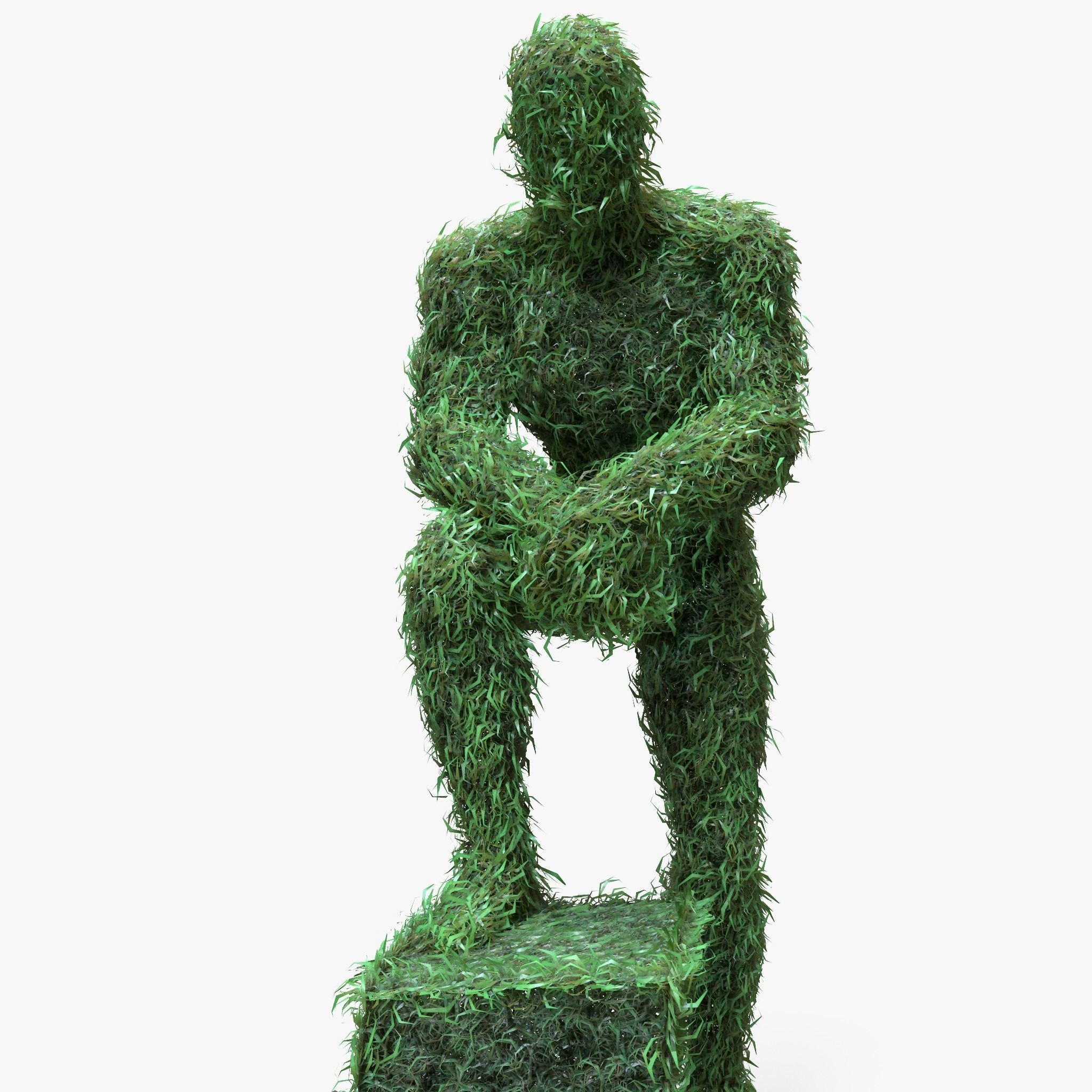 Human Topiary Garden Sculptures 3D model_2