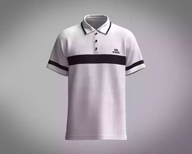 Polo Shirt-OK COOL 3D model