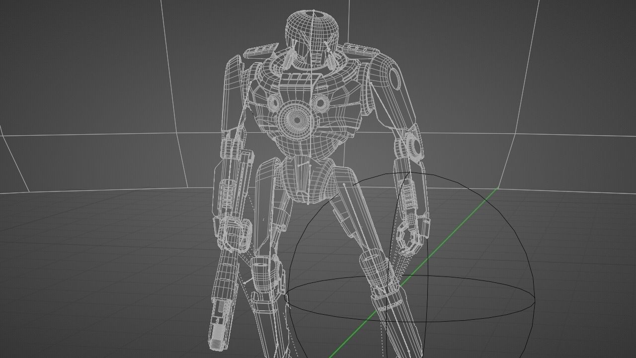 Cyborg cop rigged 3D model_39