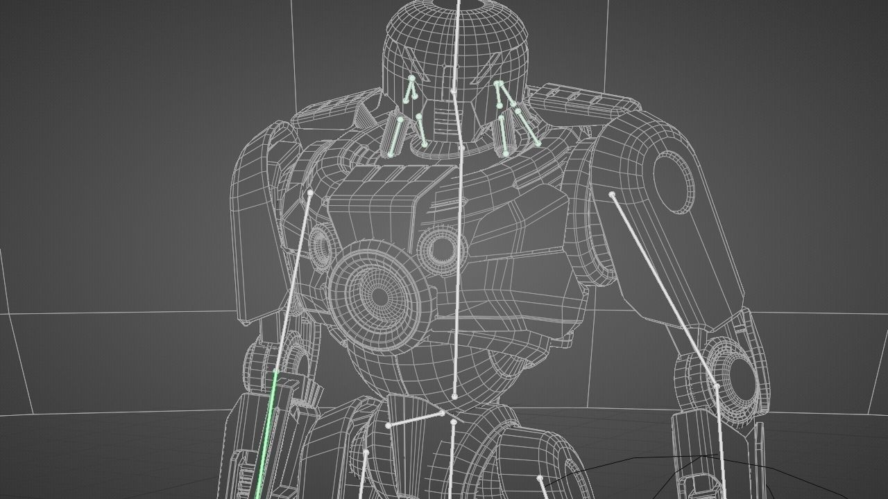 Cyborg cop rigged 3D model_40