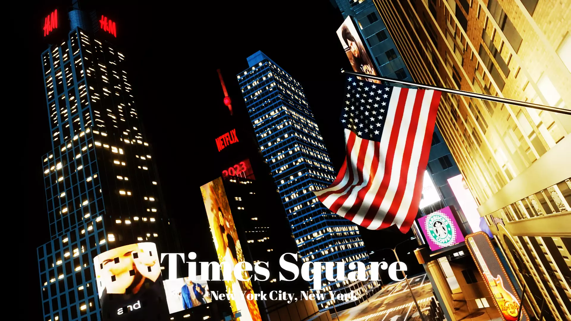Billboard City NEW YORK TIMES SQUARE - Hollywood bkvd 3D model