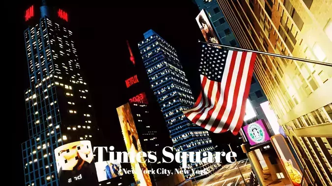 Billboard City NEW YORK TIMES SQUARE - Hollywood bkvd 3D model