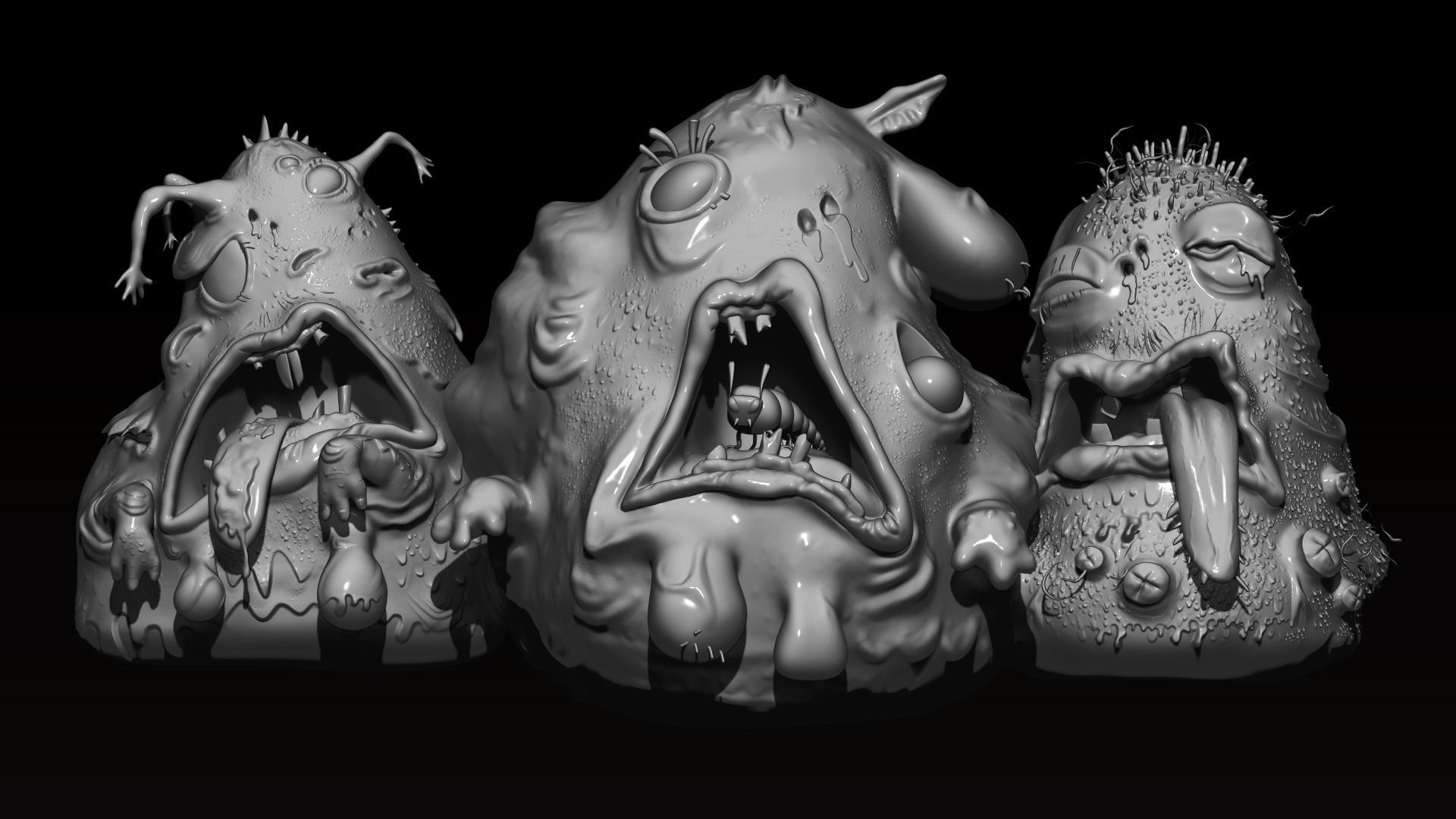 Creepy Creatures 3D model_4