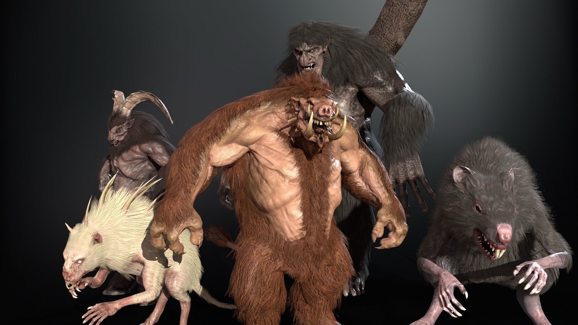 Mythical monsters pack2 3D Model Collection_24