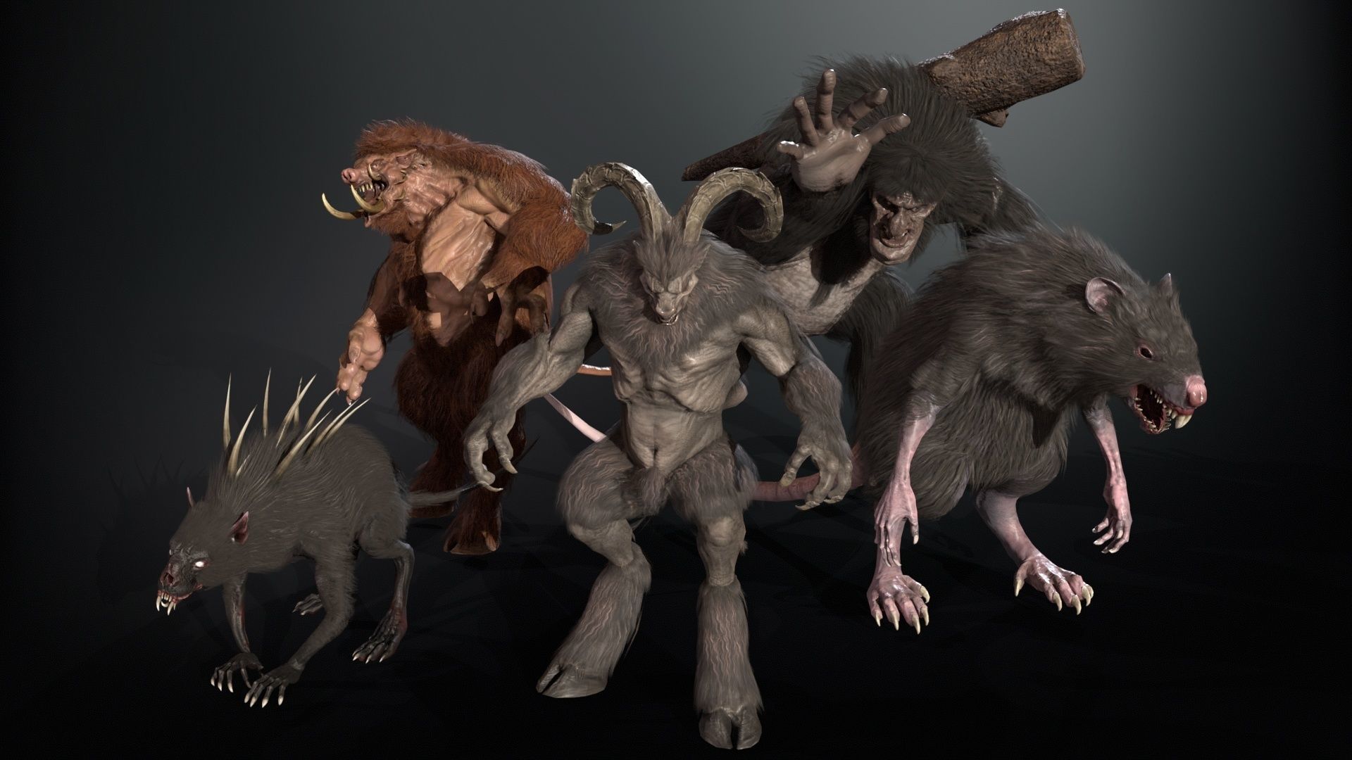 Mythical monsters pack2 3D Model Collection_17