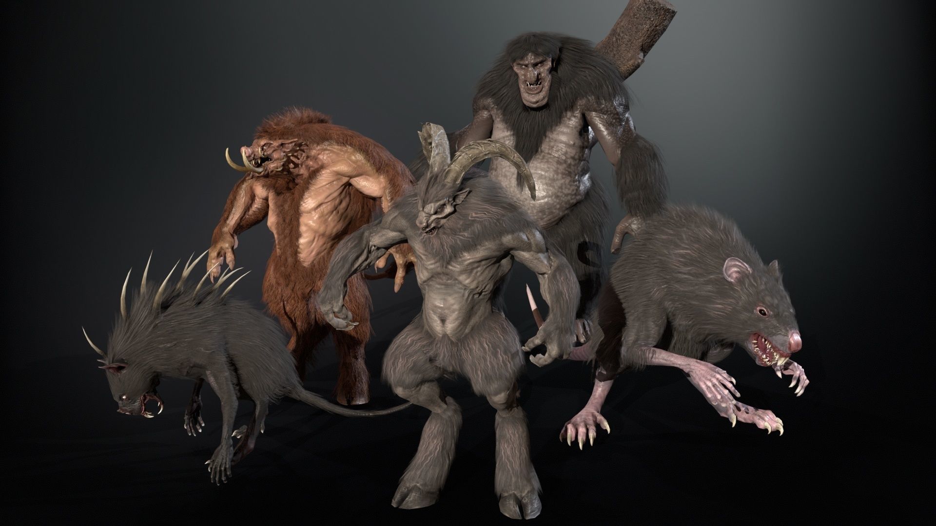 Mythical monsters pack2 3D Model Collection_9