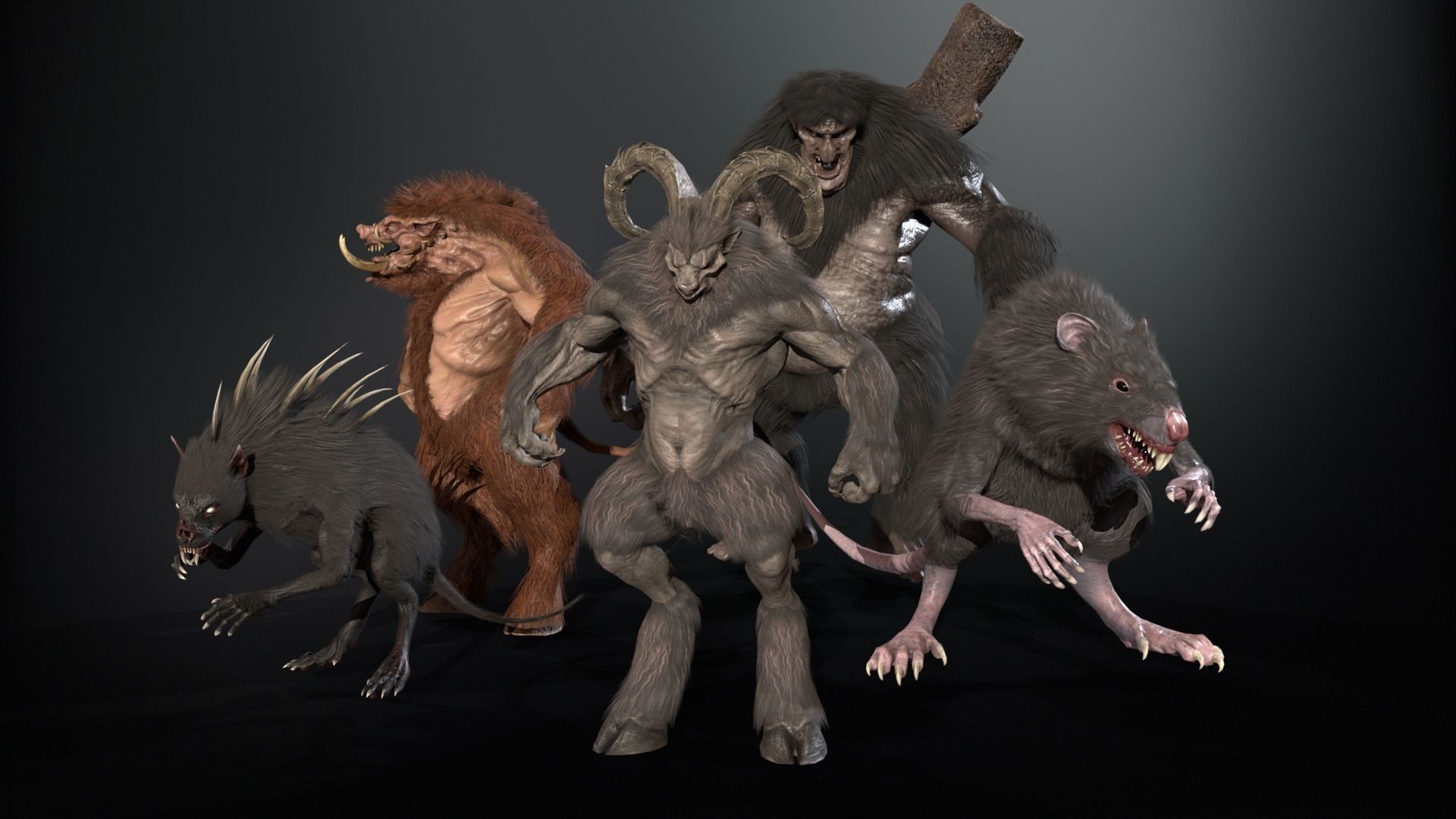 Mythical monsters pack2 3D Model Collection_15