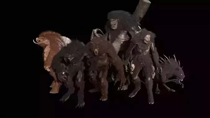 Legendary Mythical monsters pack 3D Model Collection