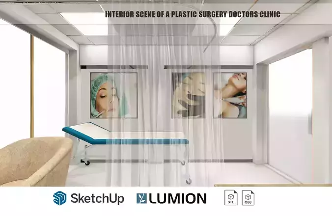 Interior scene of a Plastic surgery Doctors clinic 