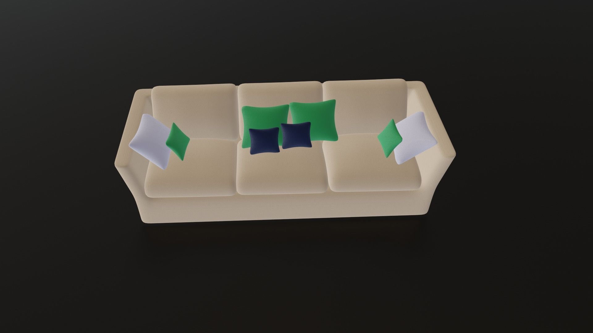couch with pillows 3D model_5