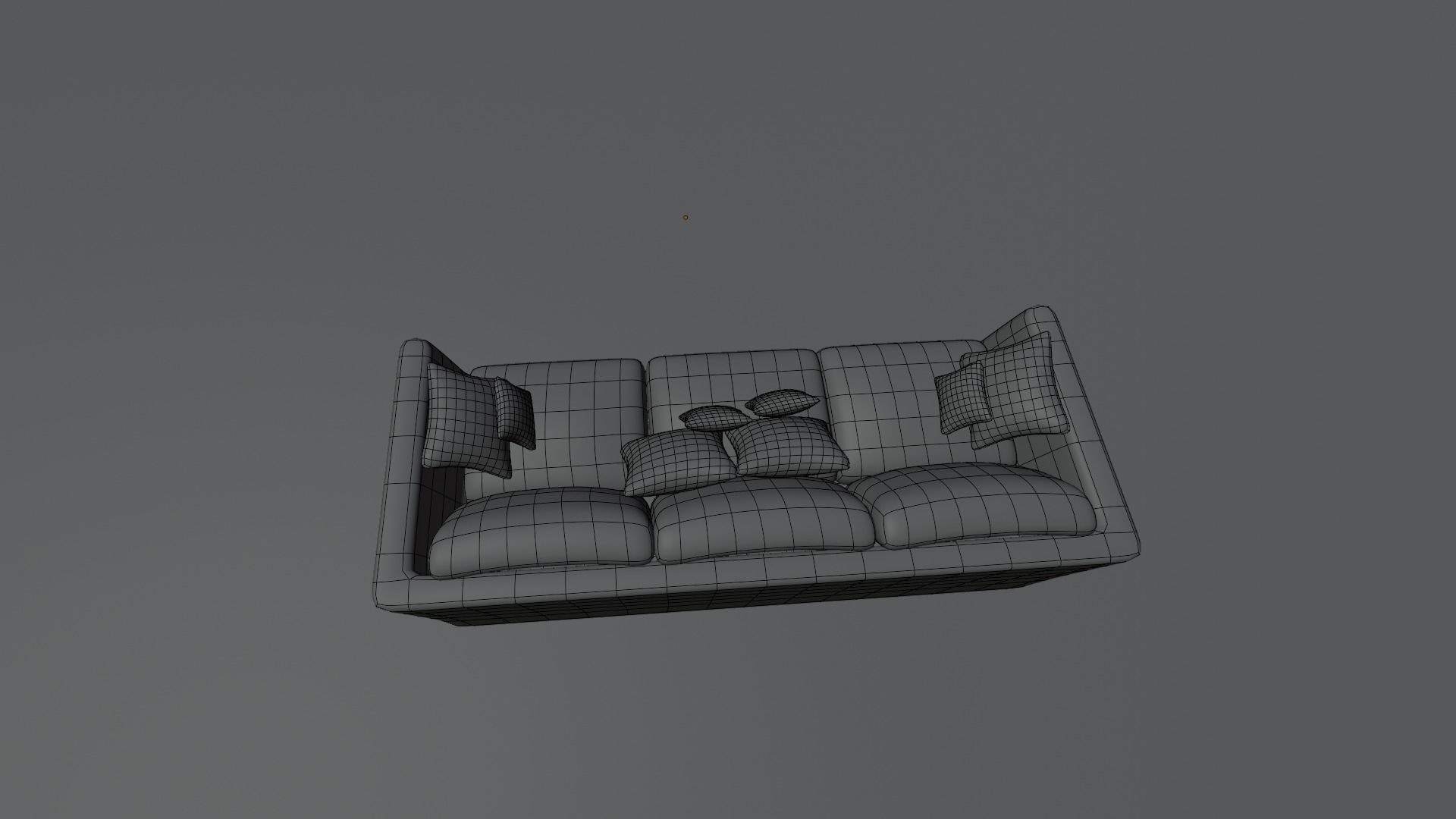couch with pillows 3D model_4