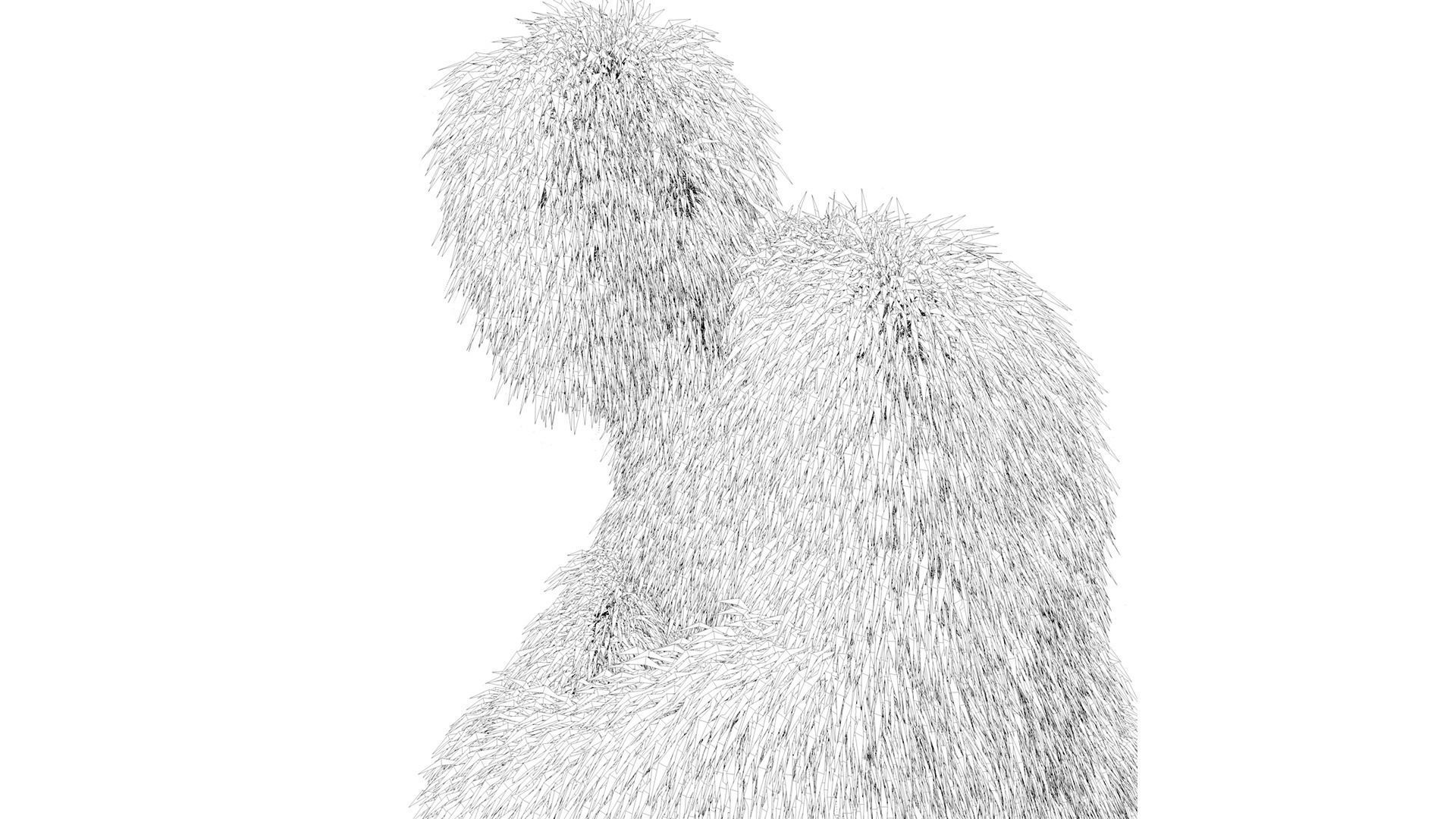 Human Topiary Garden Sculptures  3D model_7