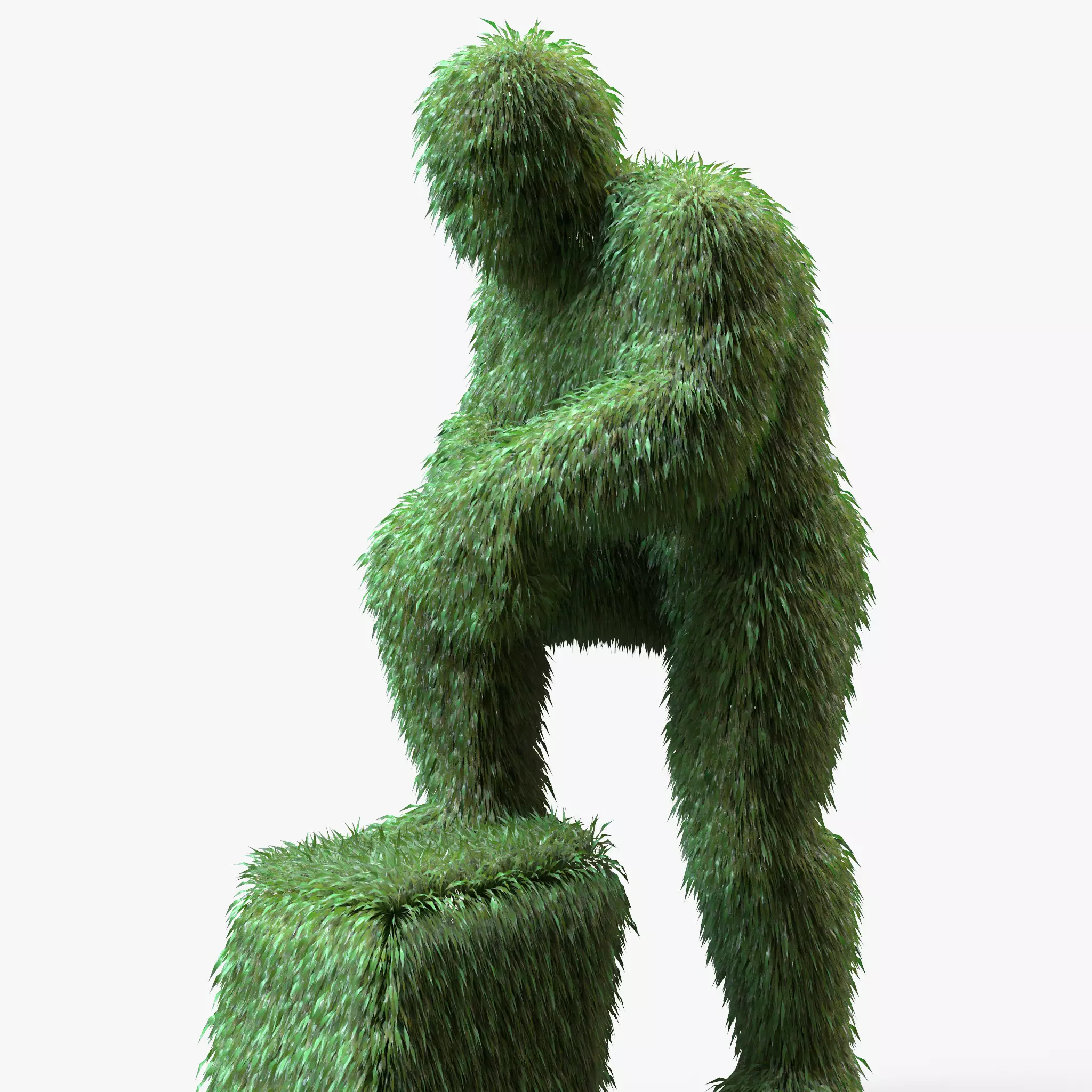 Human Topiary Garden Sculptures  3D model_0