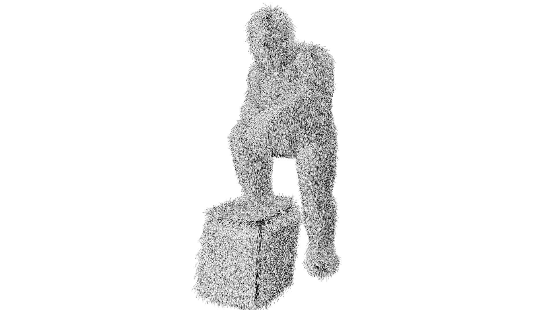 Human Topiary Garden Sculptures  3D model_5
