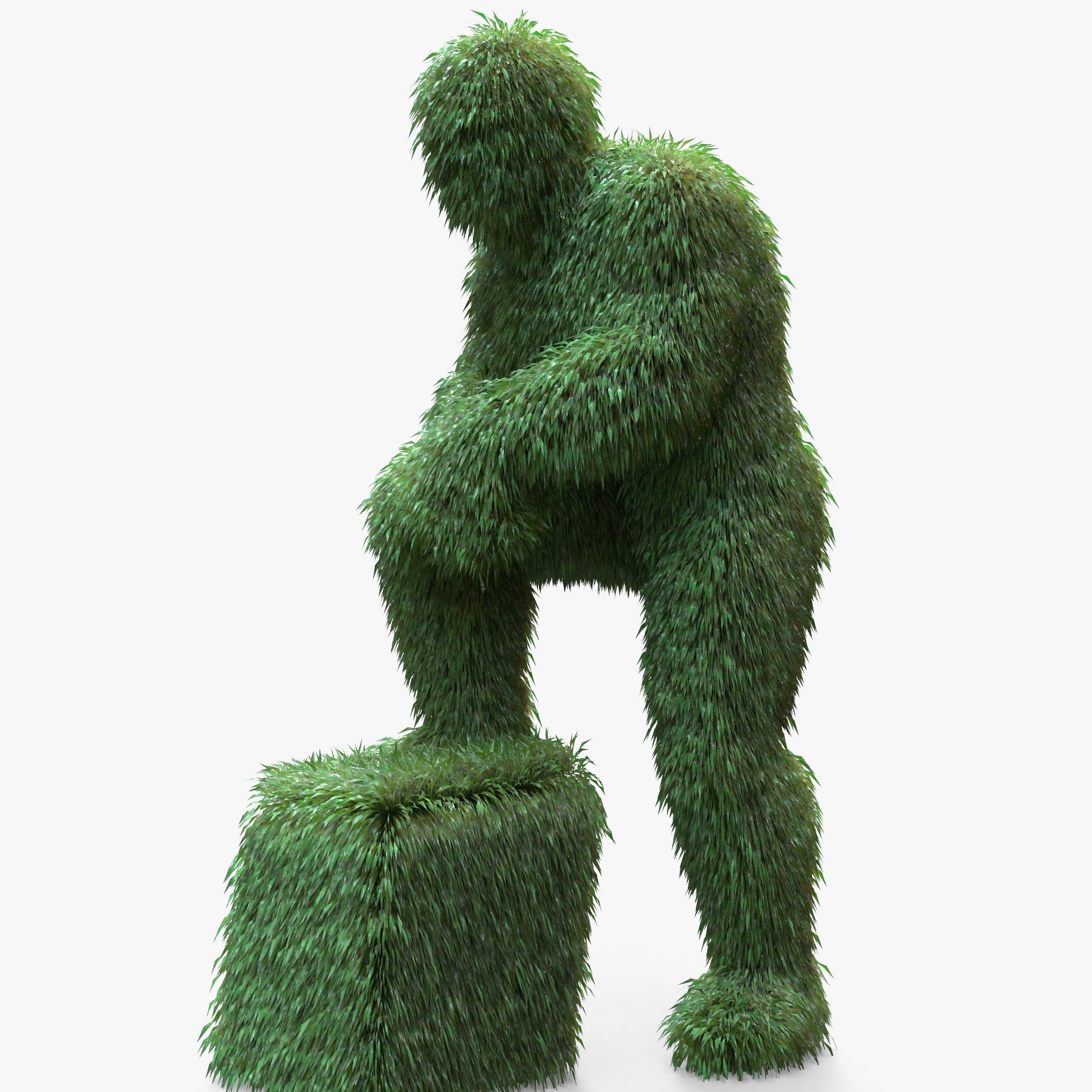 Human Topiary Garden Sculptures  3D model_3
