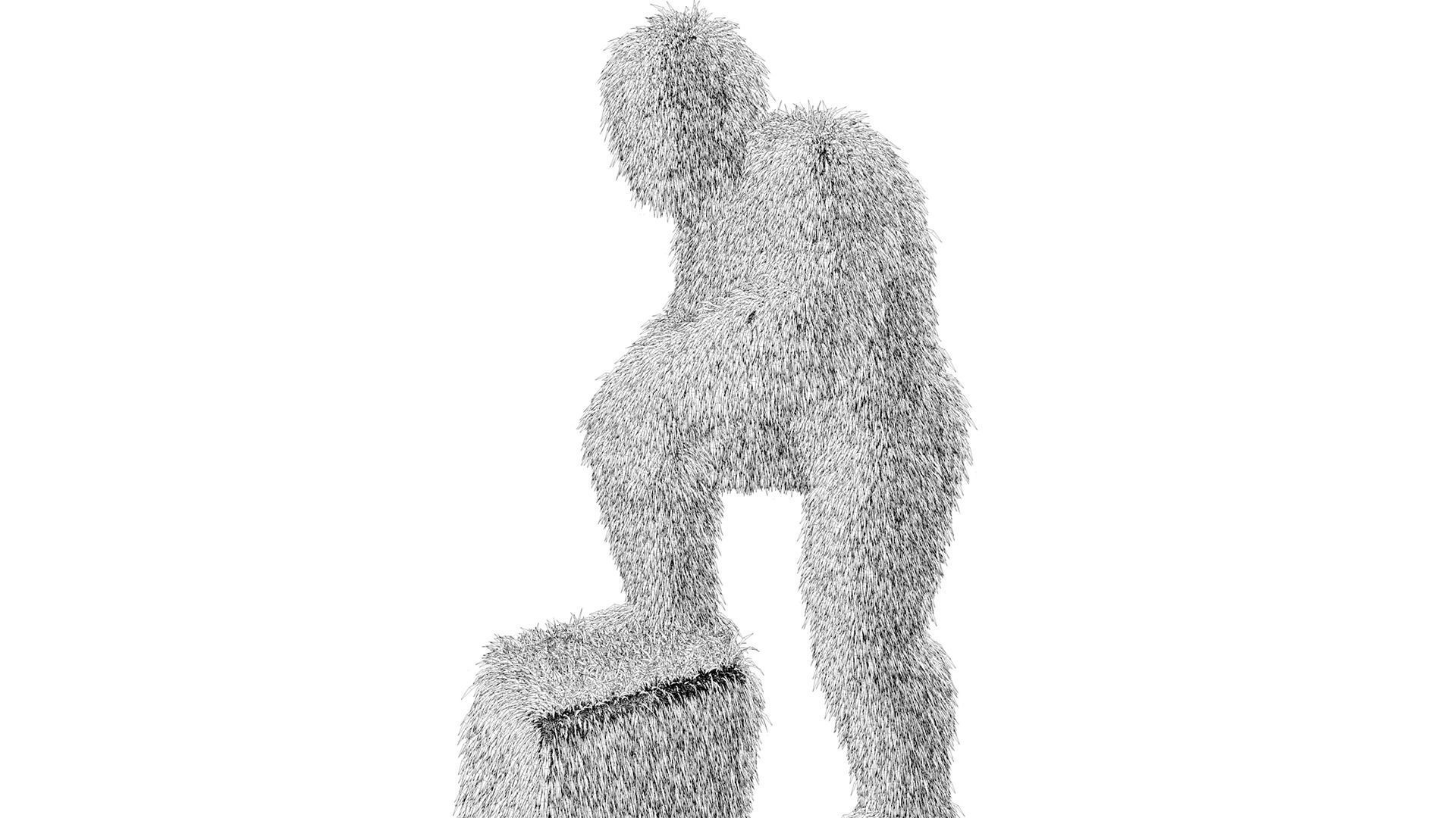 Human Topiary Garden Sculptures  3D model_6