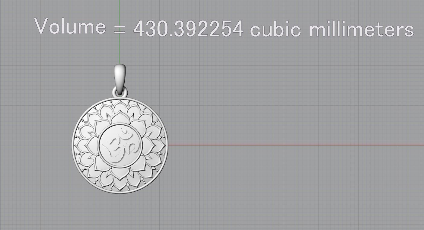 OM pendant 3d model  3D print model_15