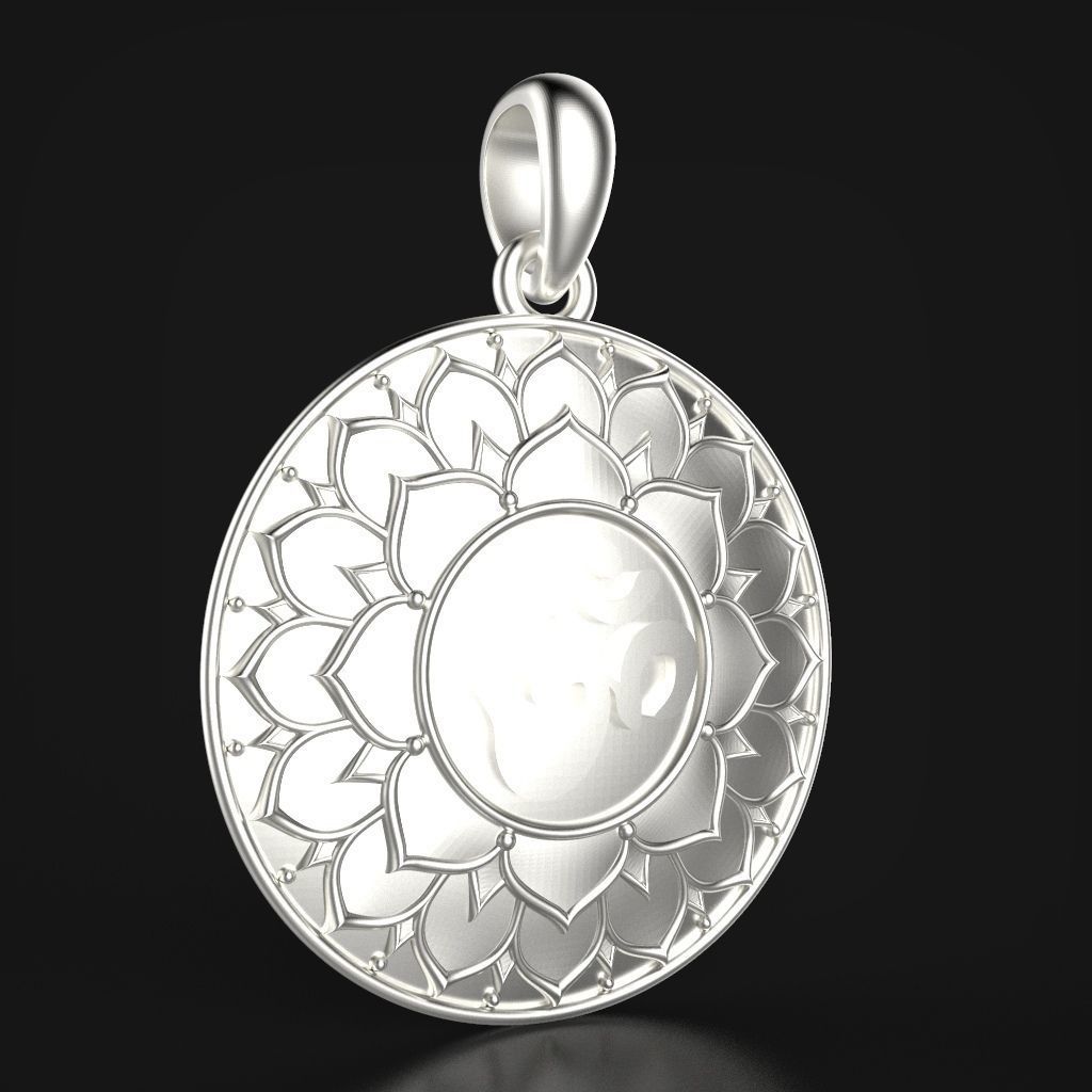 OM pendant 3d model  3D print model_2