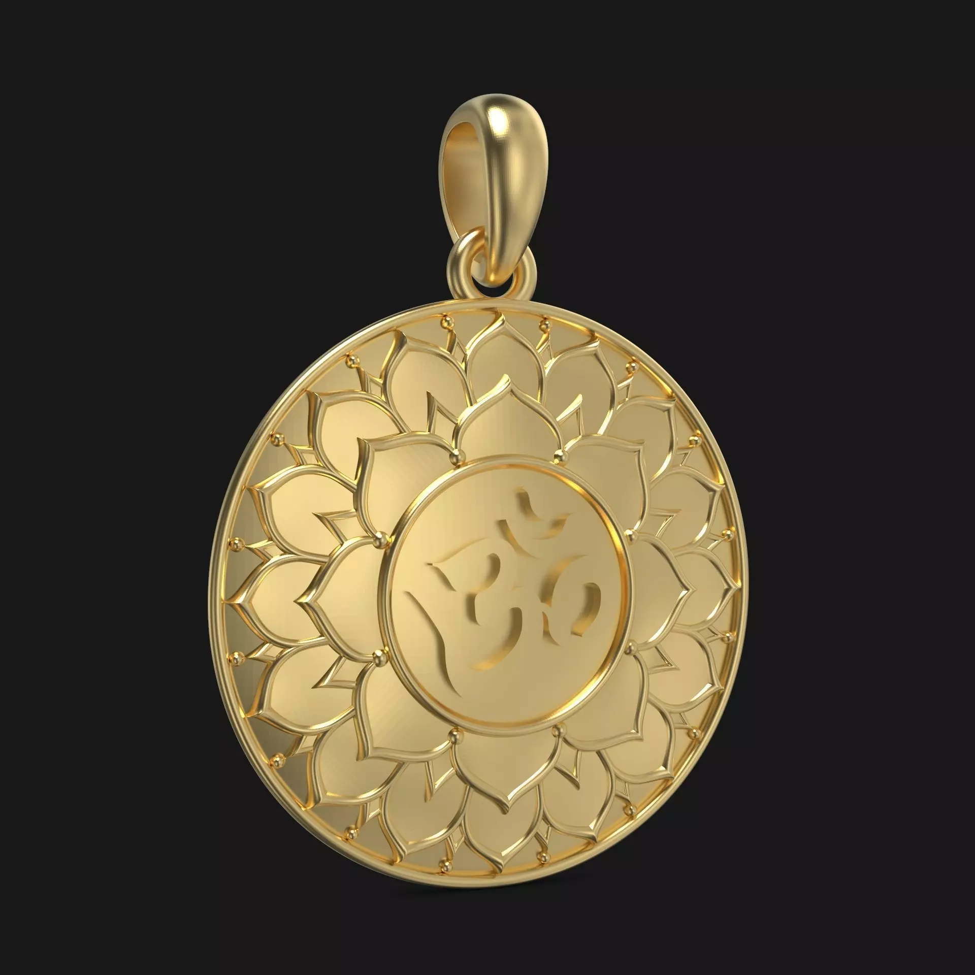 OM pendant 3d model  3D print model_0