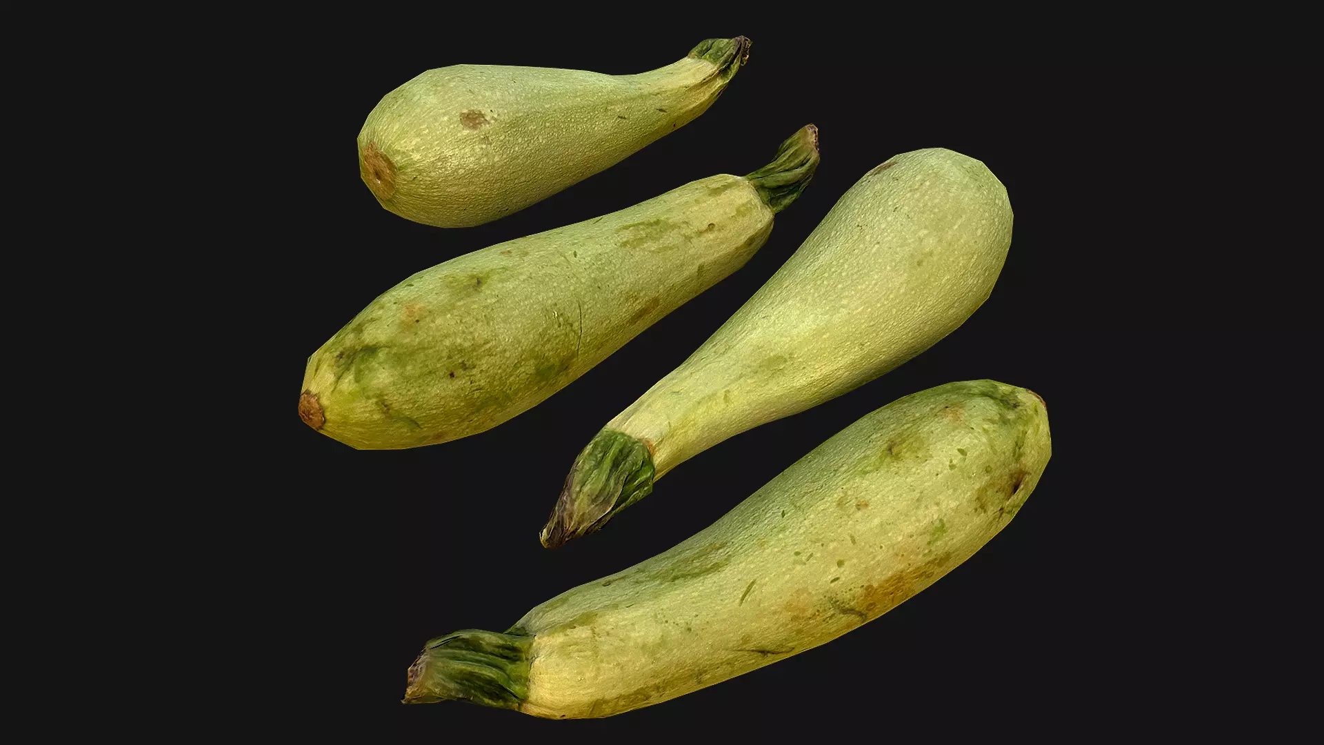 Marrow squash Zucchini Vegetable Village Farm Food Low-poly 3D model