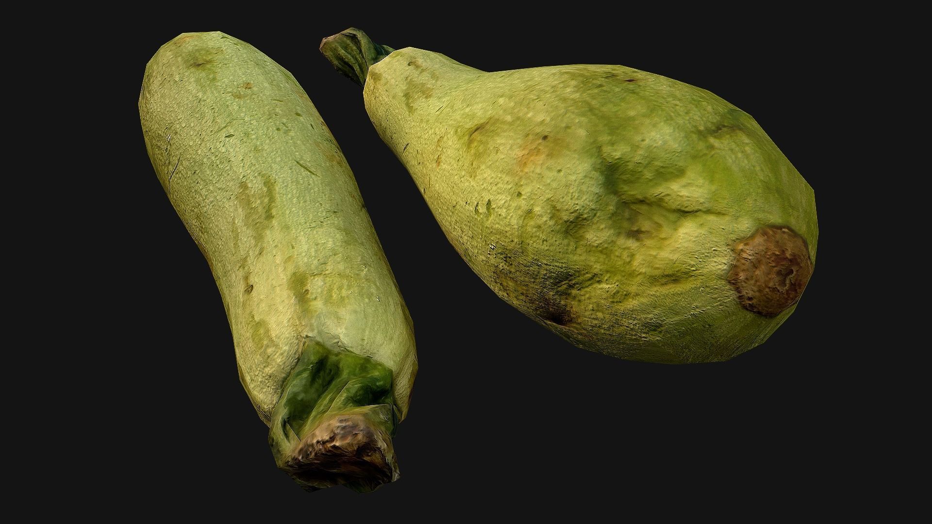 Marrow squash Low-poly 3D model_10