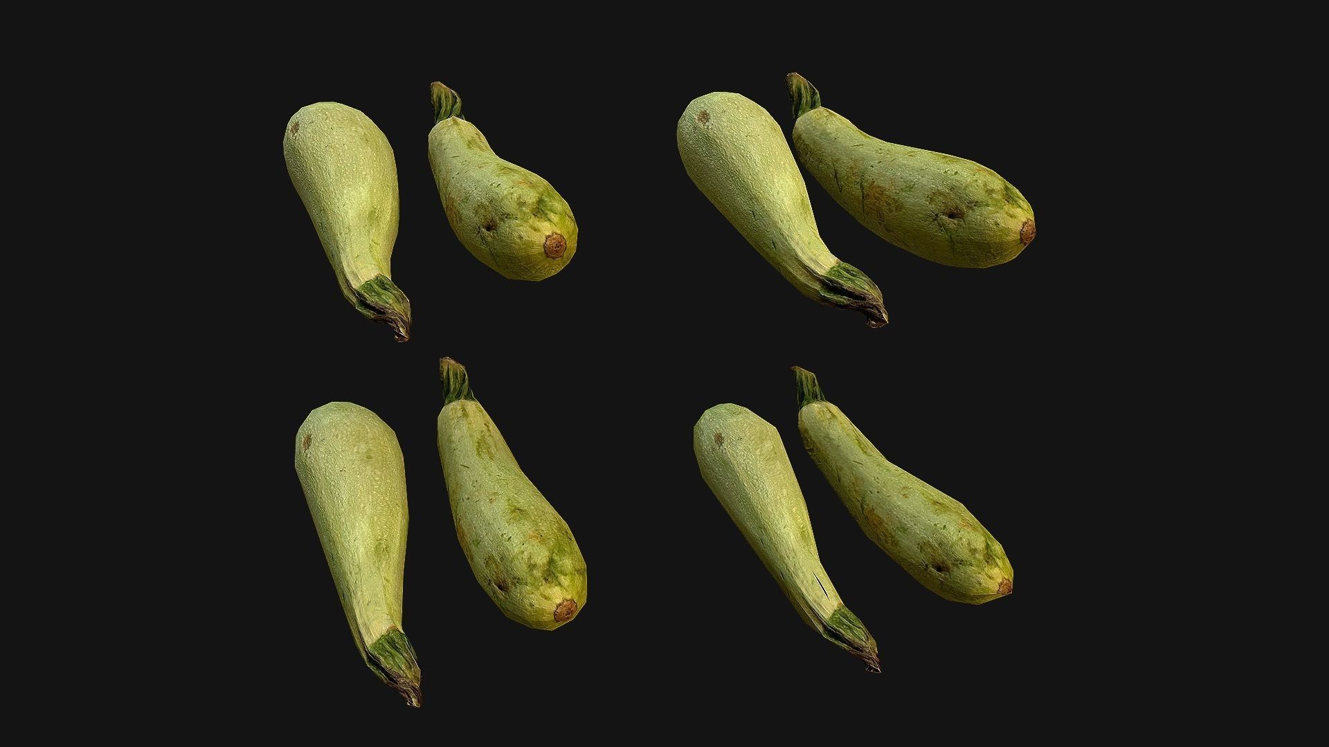 Marrow squash Low-poly 3D model_3