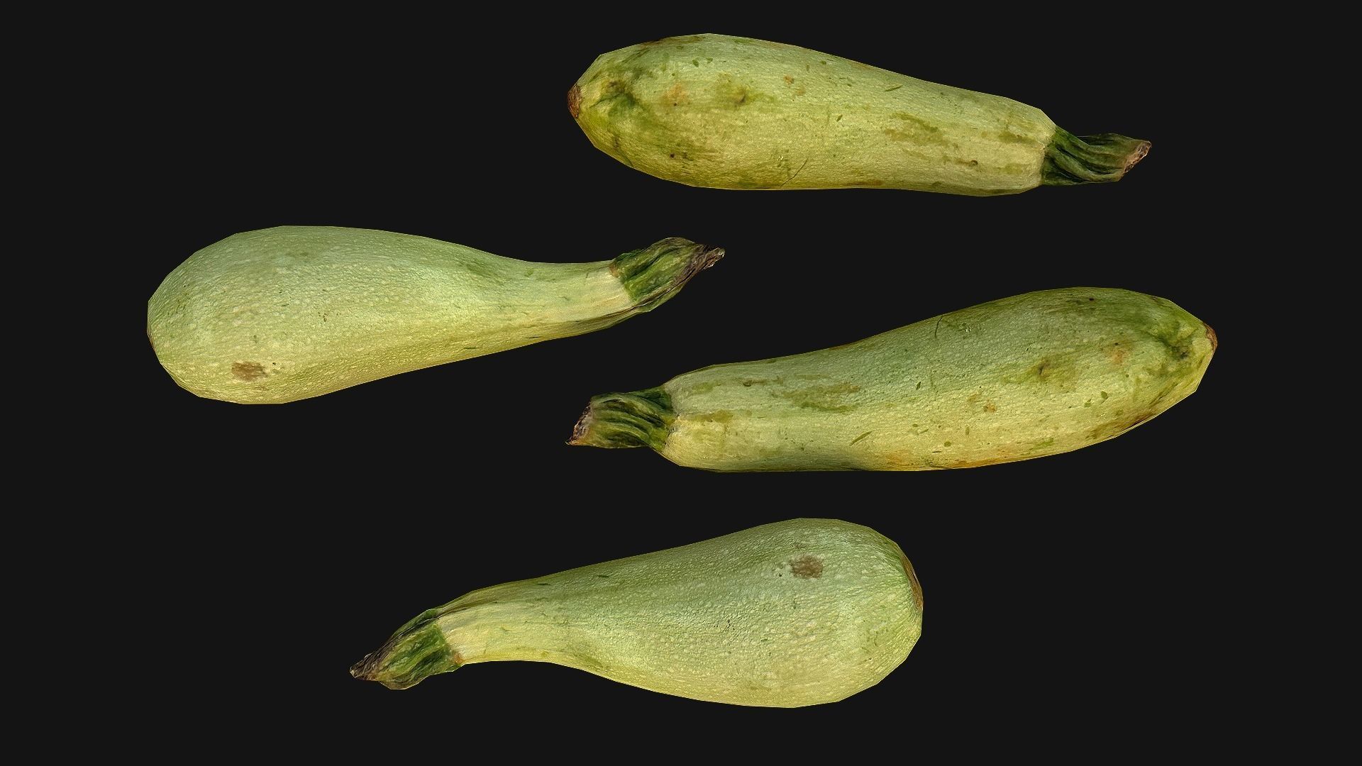 Marrow squash Low-poly 3D model_5