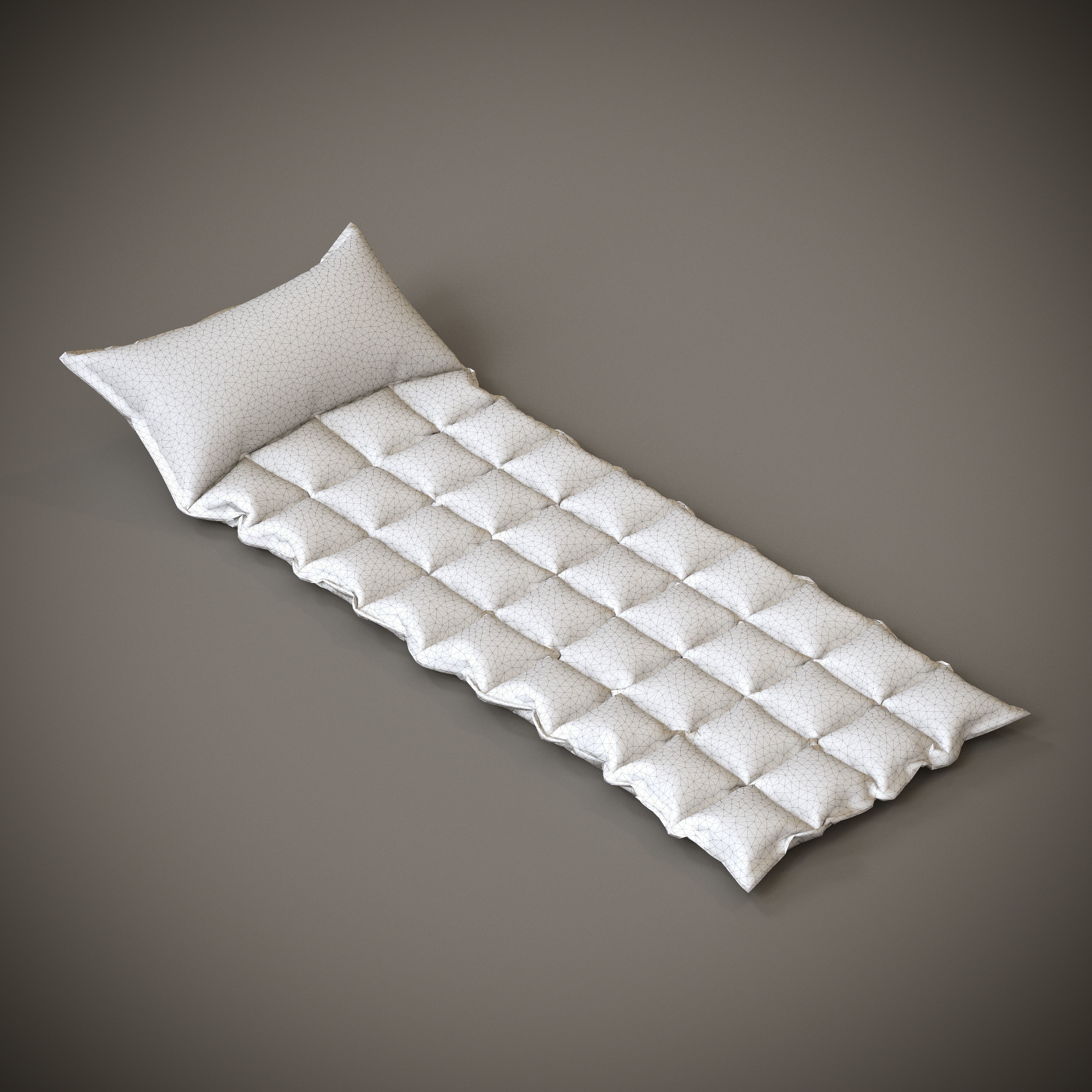 3 Mattress Models Low-poly 3D model_38