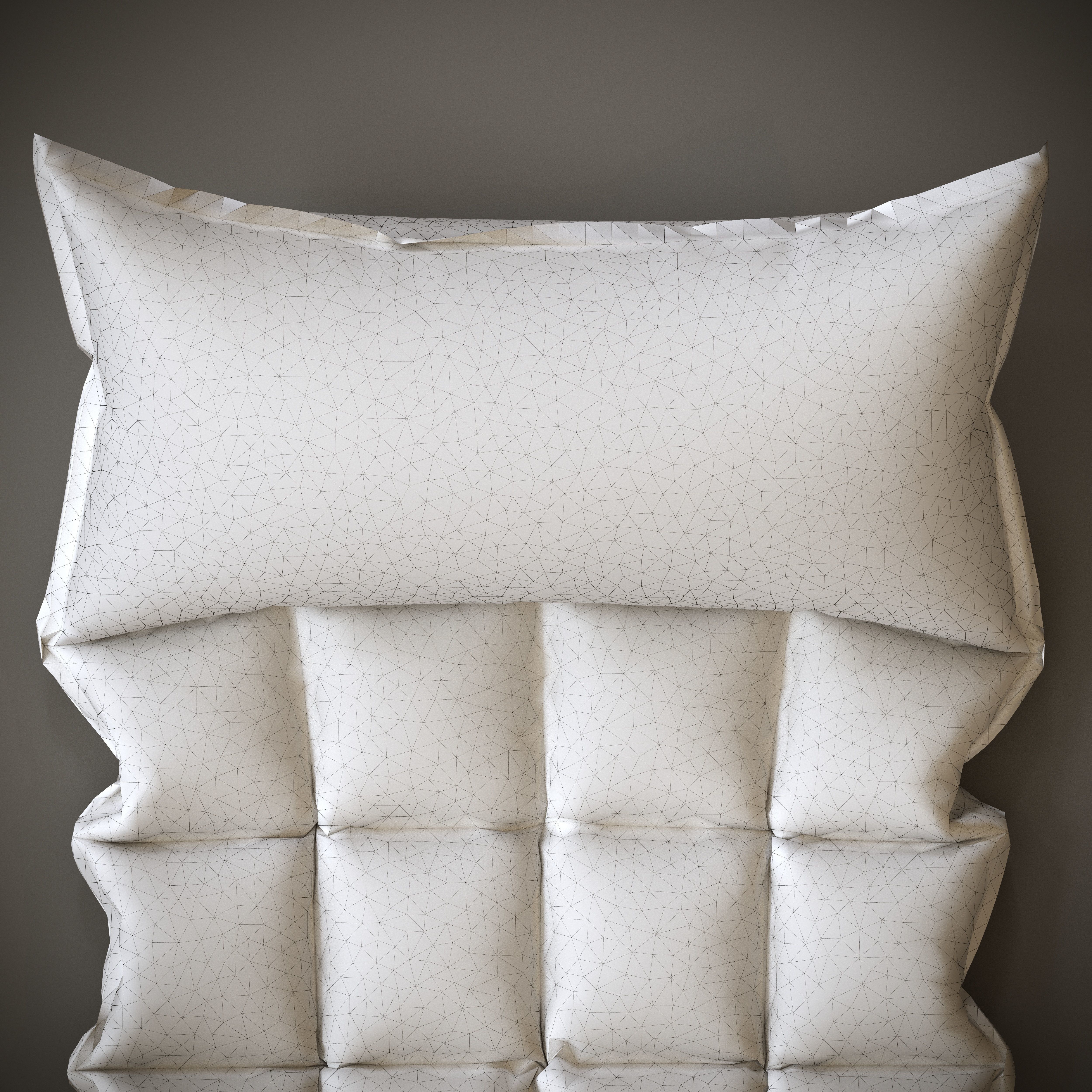 3 Mattress Models Low-poly 3D model_29