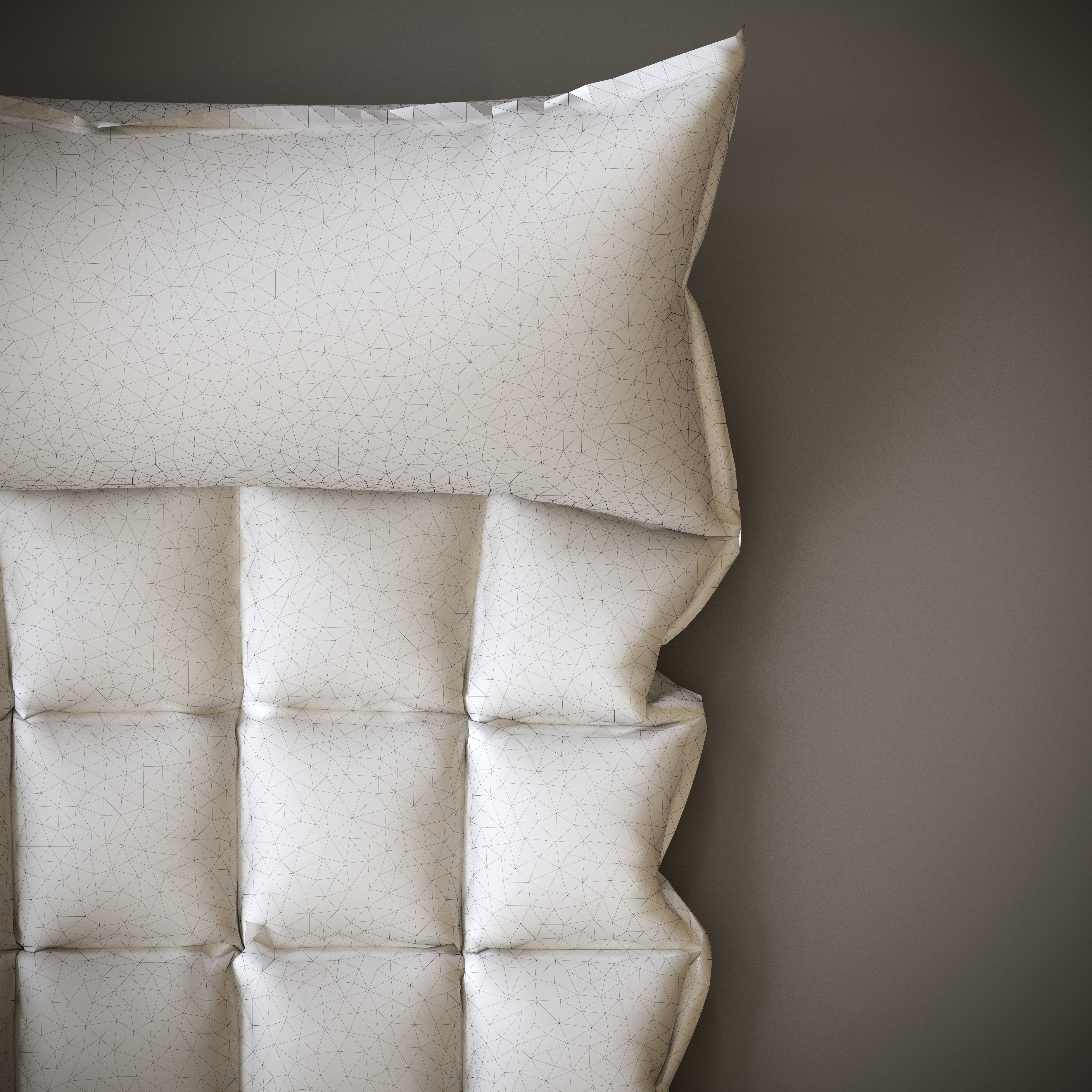 3 Mattress Models Low-poly 3D model_36