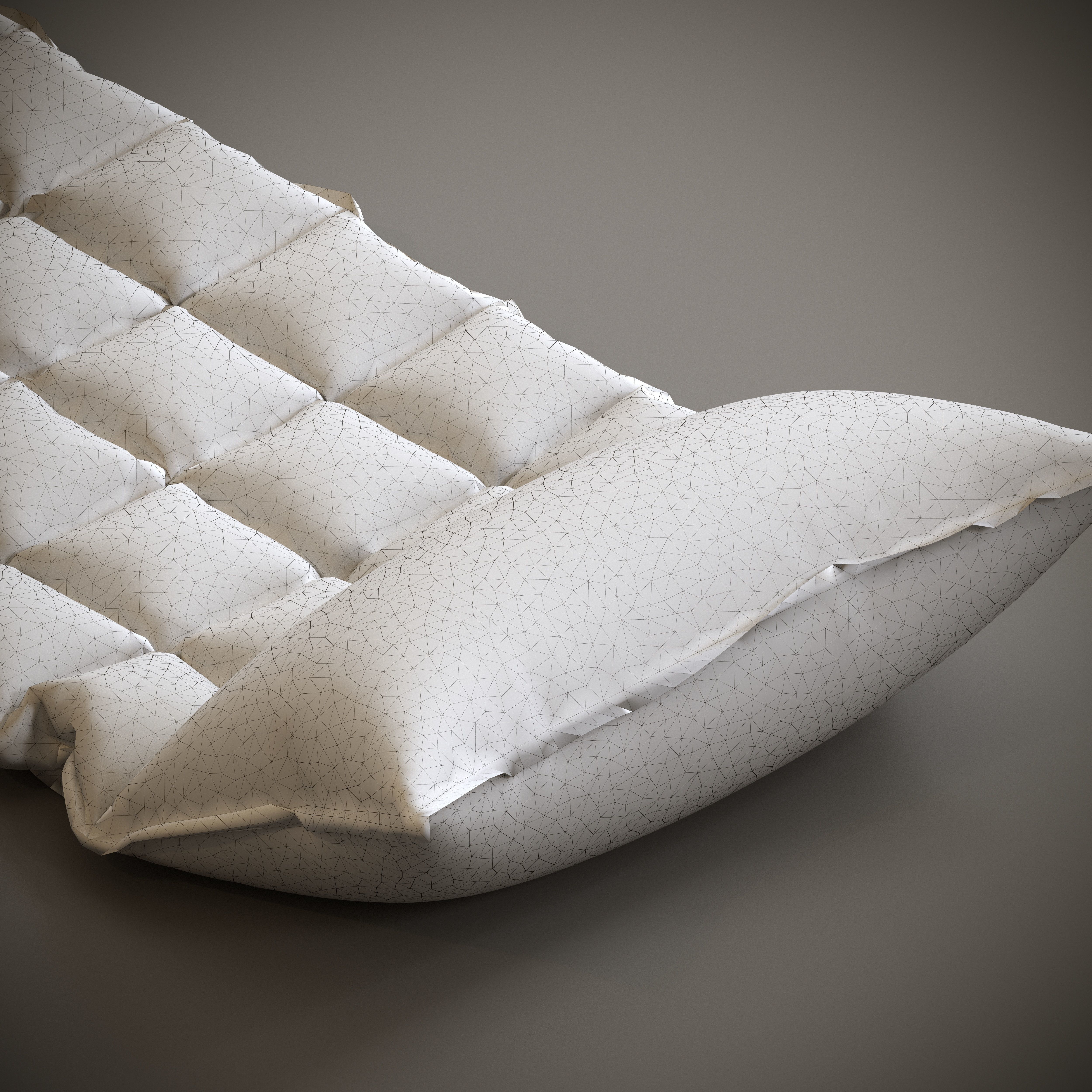 3 Mattress Models Low-poly 3D model_32