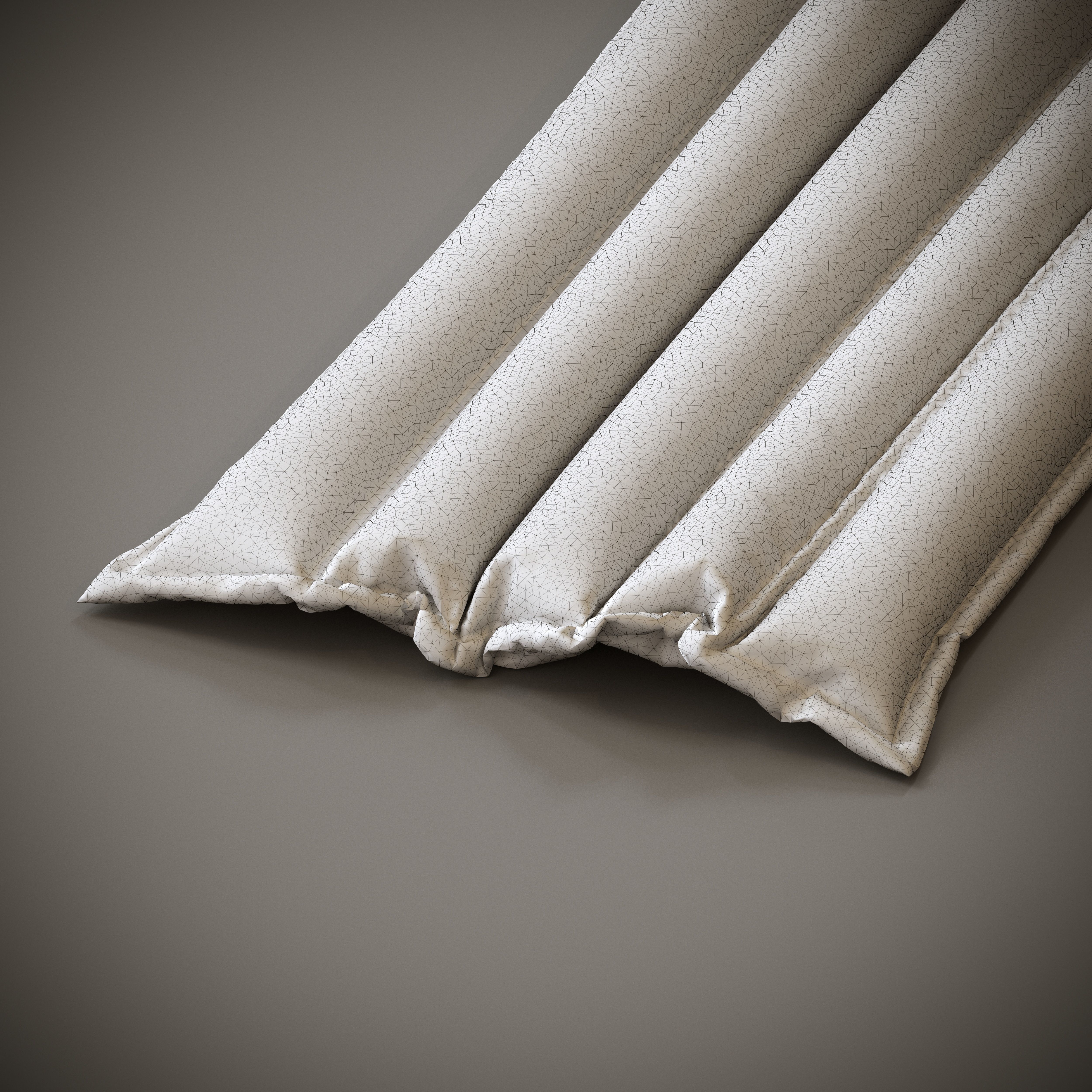 3 Mattress Models Low-poly 3D model_22