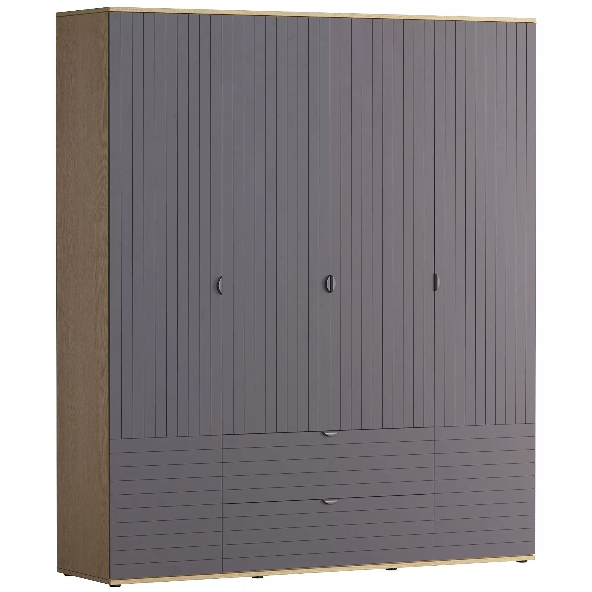 Monblan 4 wardrobe with three drawers 3D model