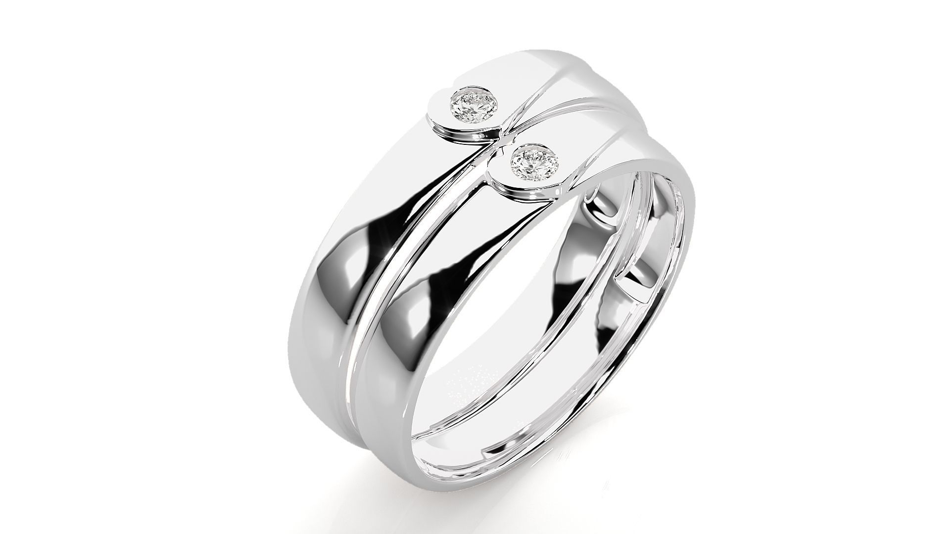 Wedding Band - 0614-185N 3D print model_9