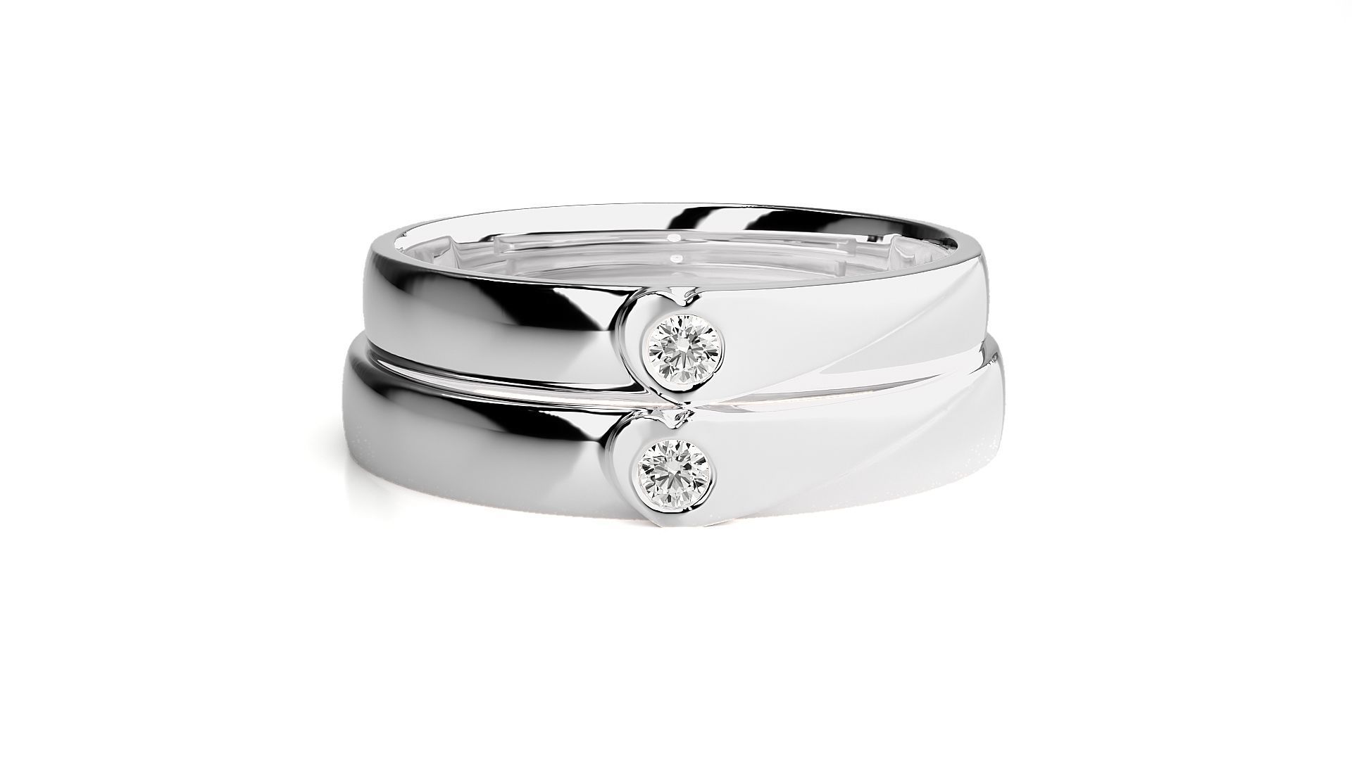 Wedding Band - 0614-185N 3D print model_8