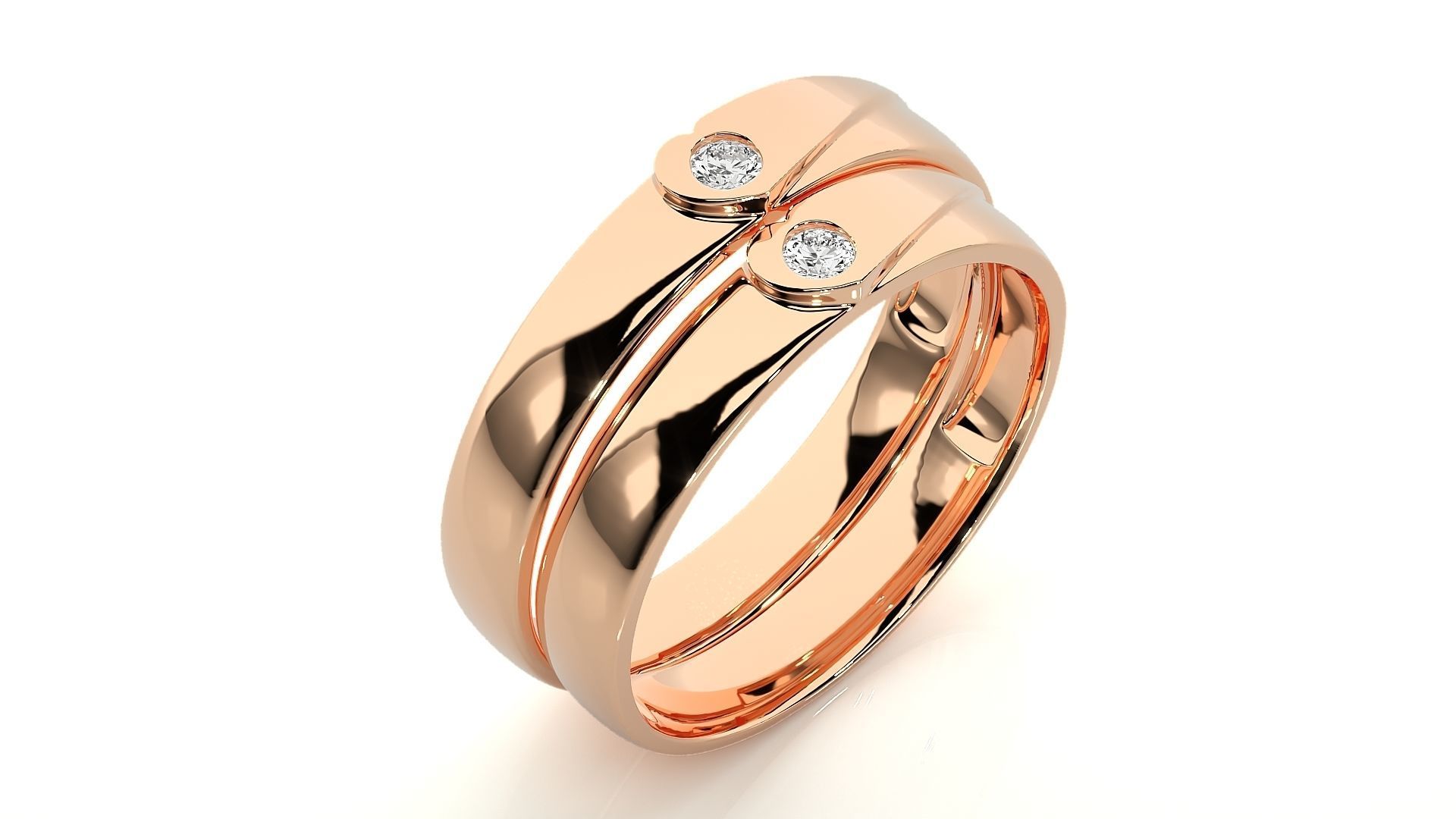 Wedding Band - 0614-185N 3D print model_4