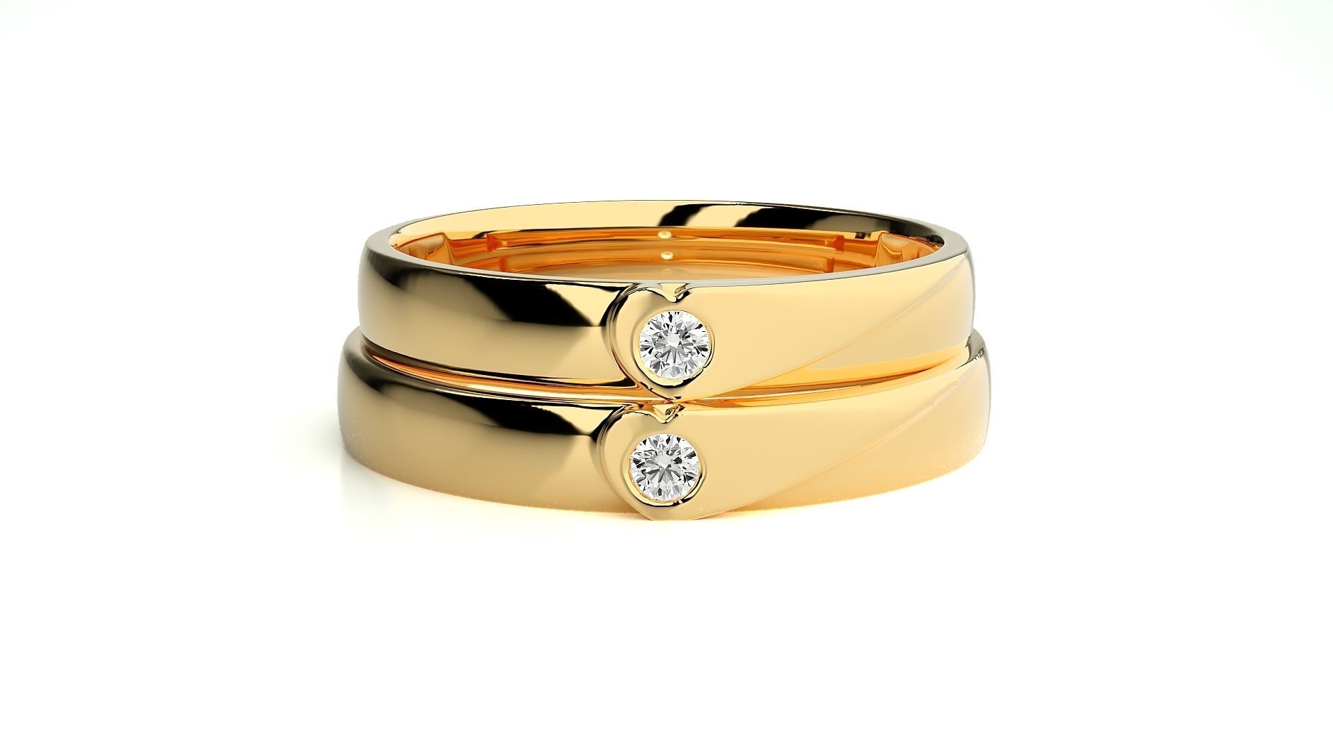 Wedding Band - 0614-185N 3D print model_11