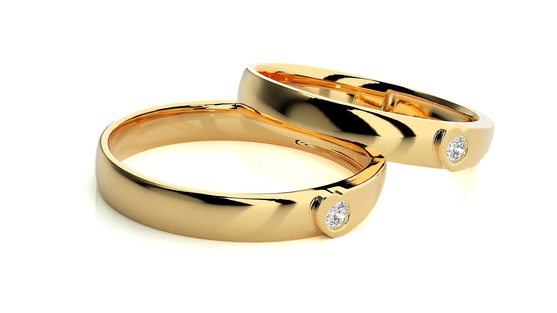 Wedding Band - 0614-185N 3D print model_10