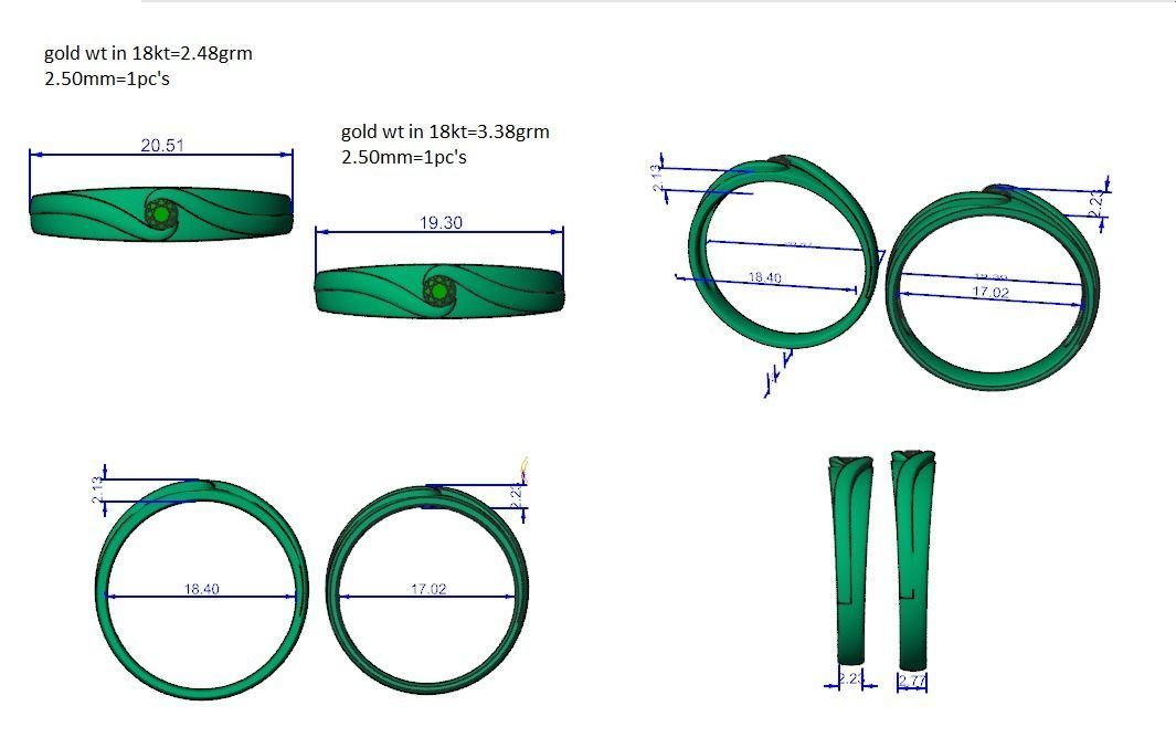 Wedding Band - 614 169N 3D print model_4