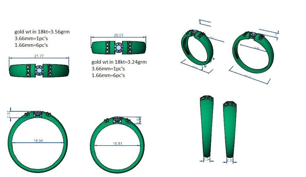 Wedding Band - 1921 3D print model_4