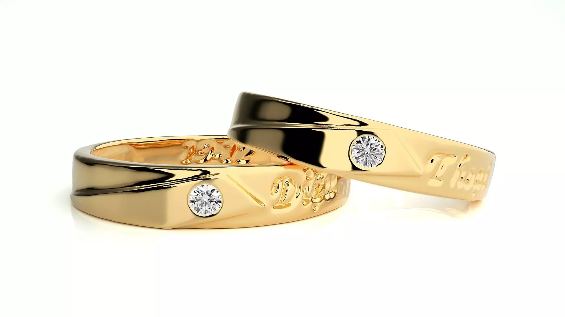 Wedding Band -  765 3D print model_0