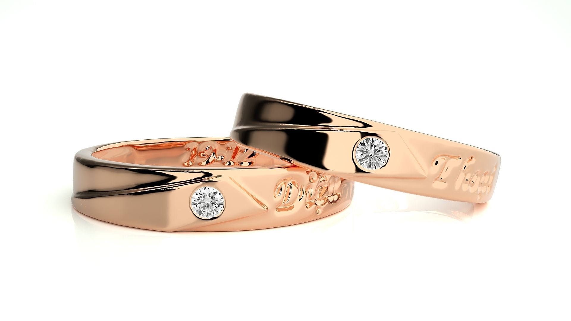 Wedding Band -  765 3D print model_1